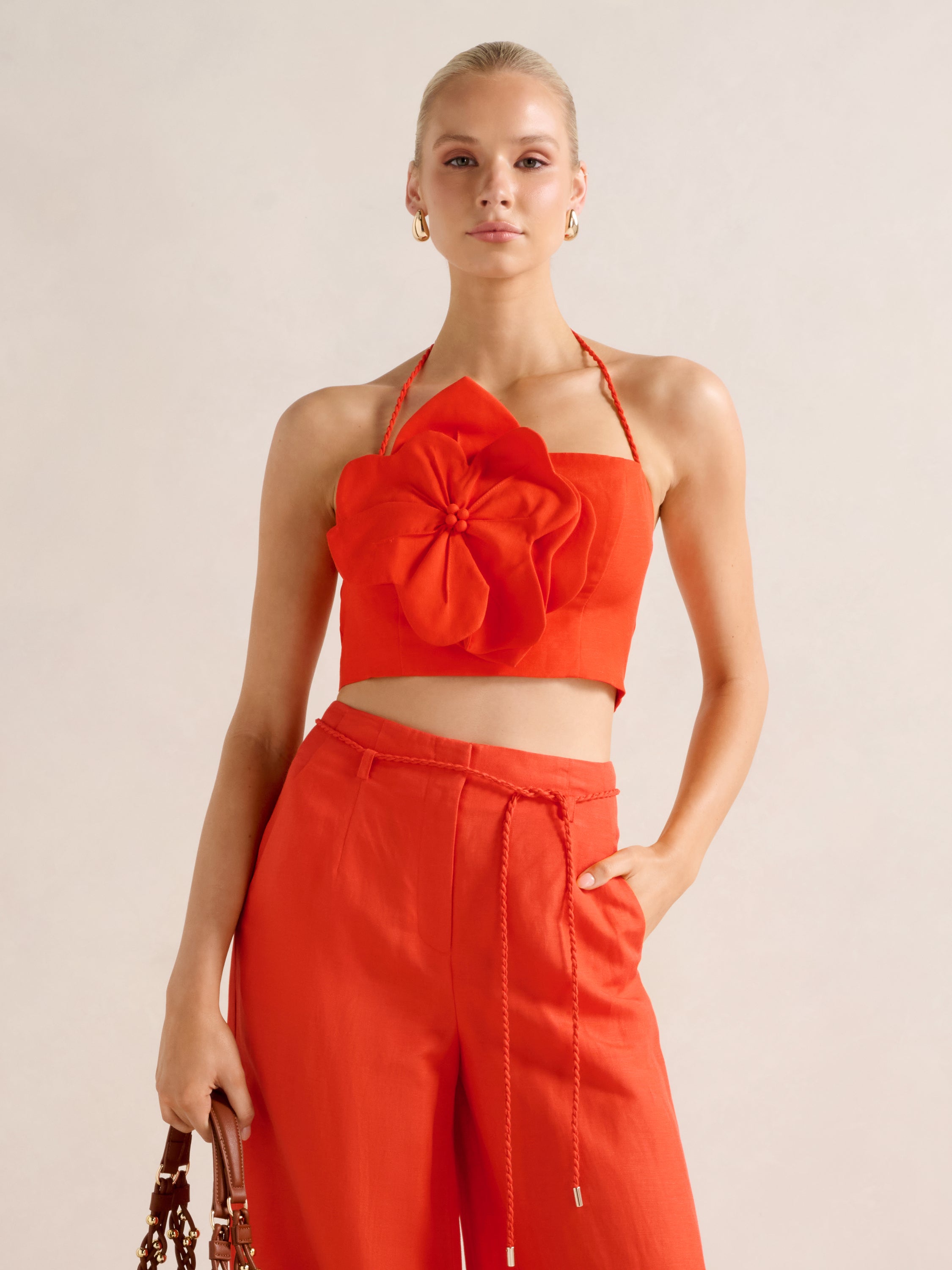 Buy Myla Flower Detail Top - Orange - Online | Forever New