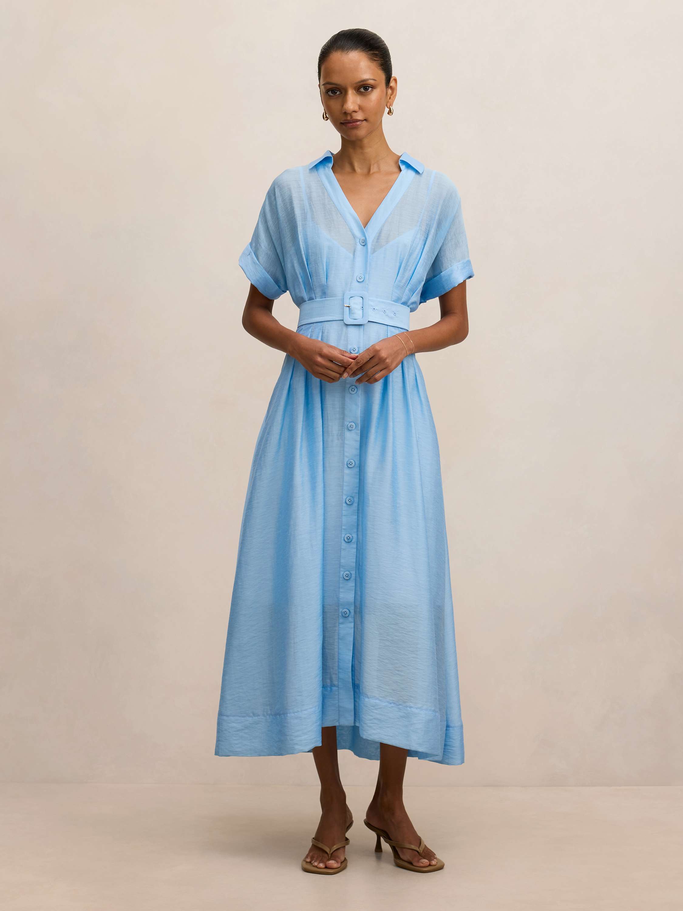 Judith Petite Shirt Midi Dress