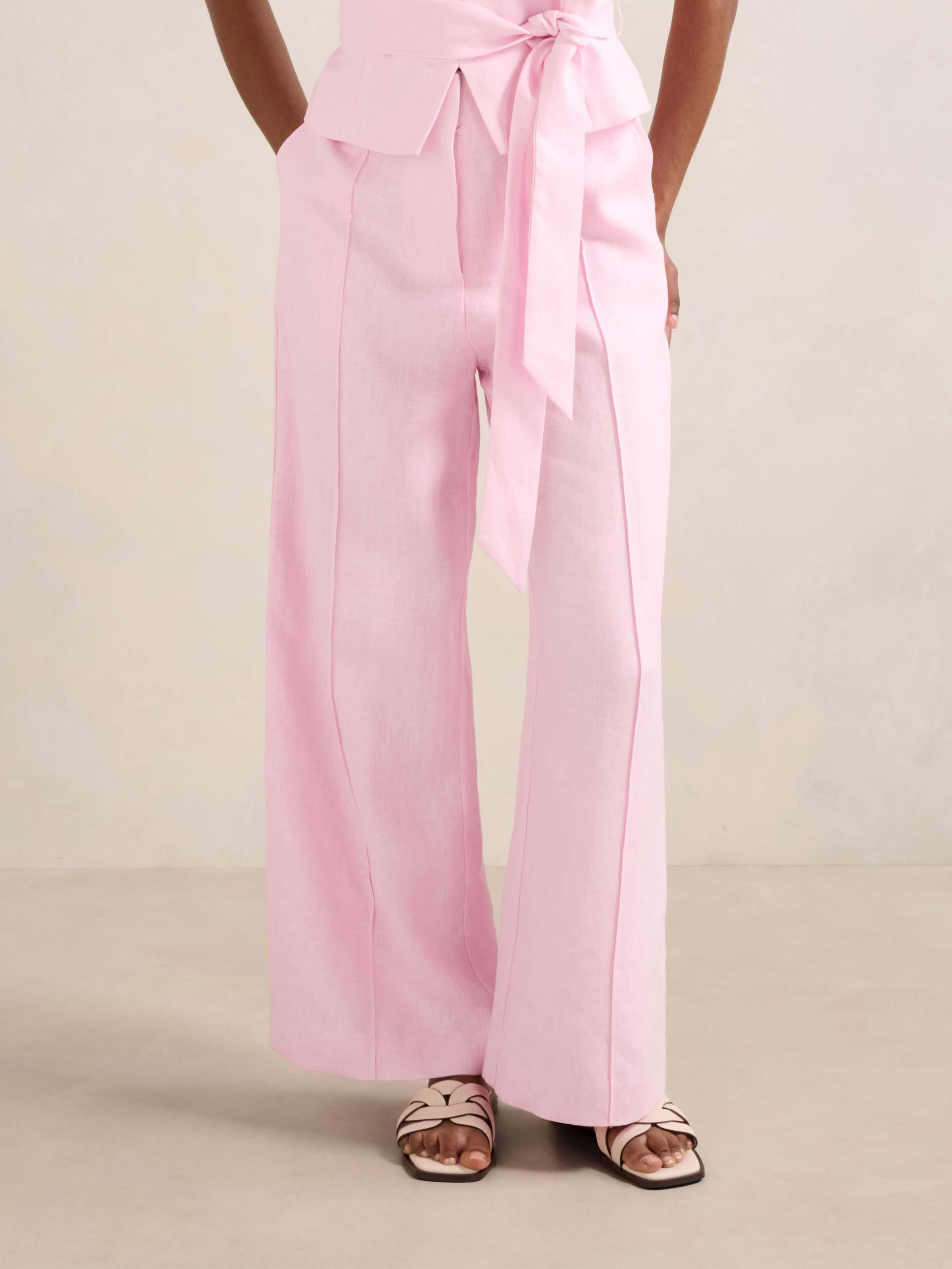 Posey Petite Linen Wide Leg Pant