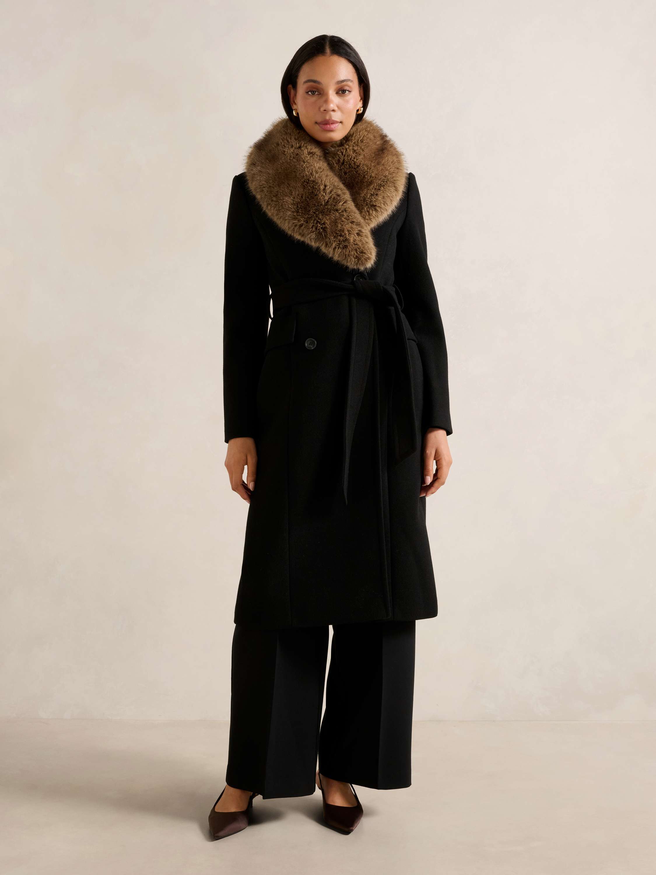 Chelsea DB Fur Collar Coat