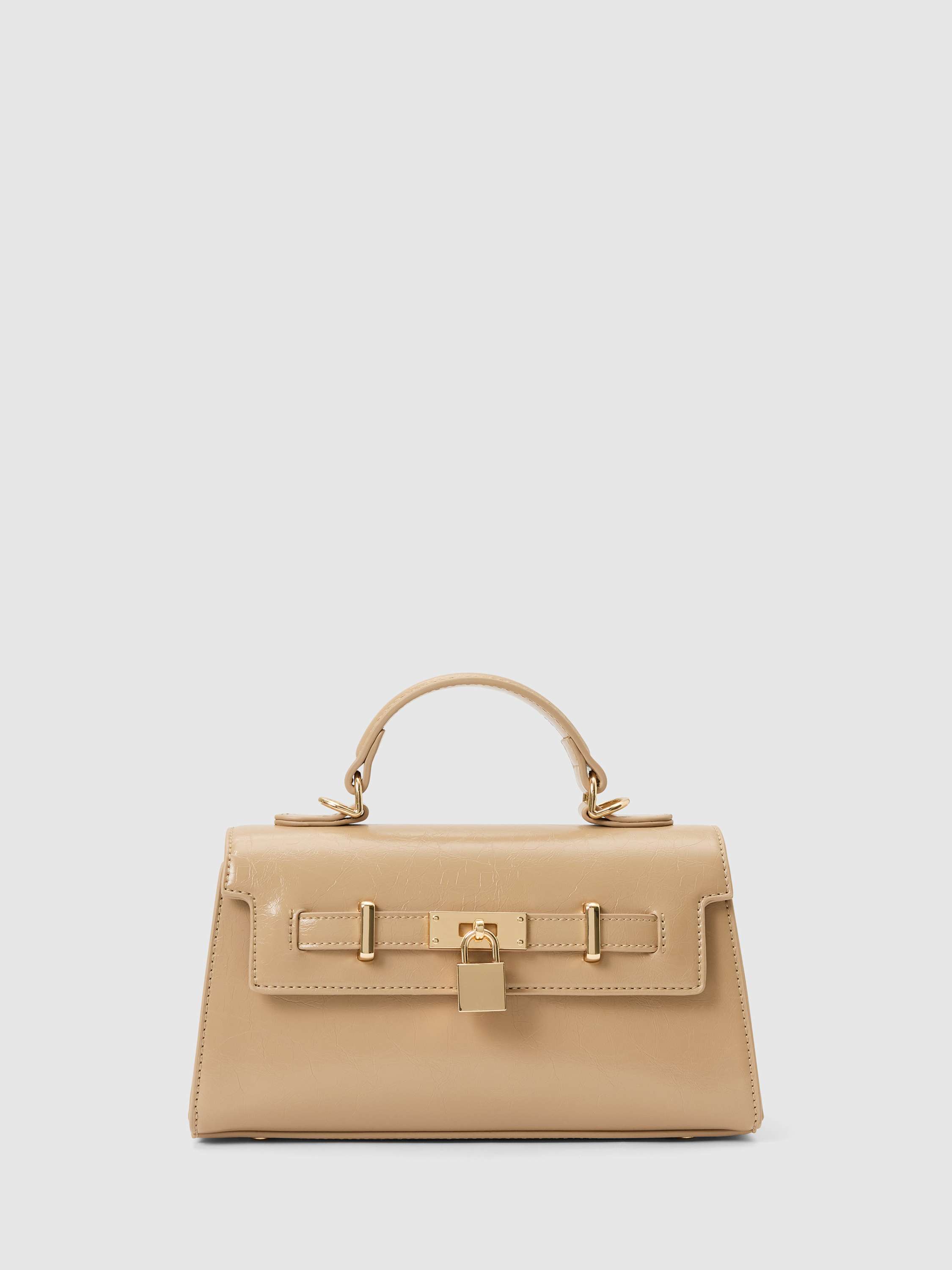 Liana Lock Detail Top Handle Bag