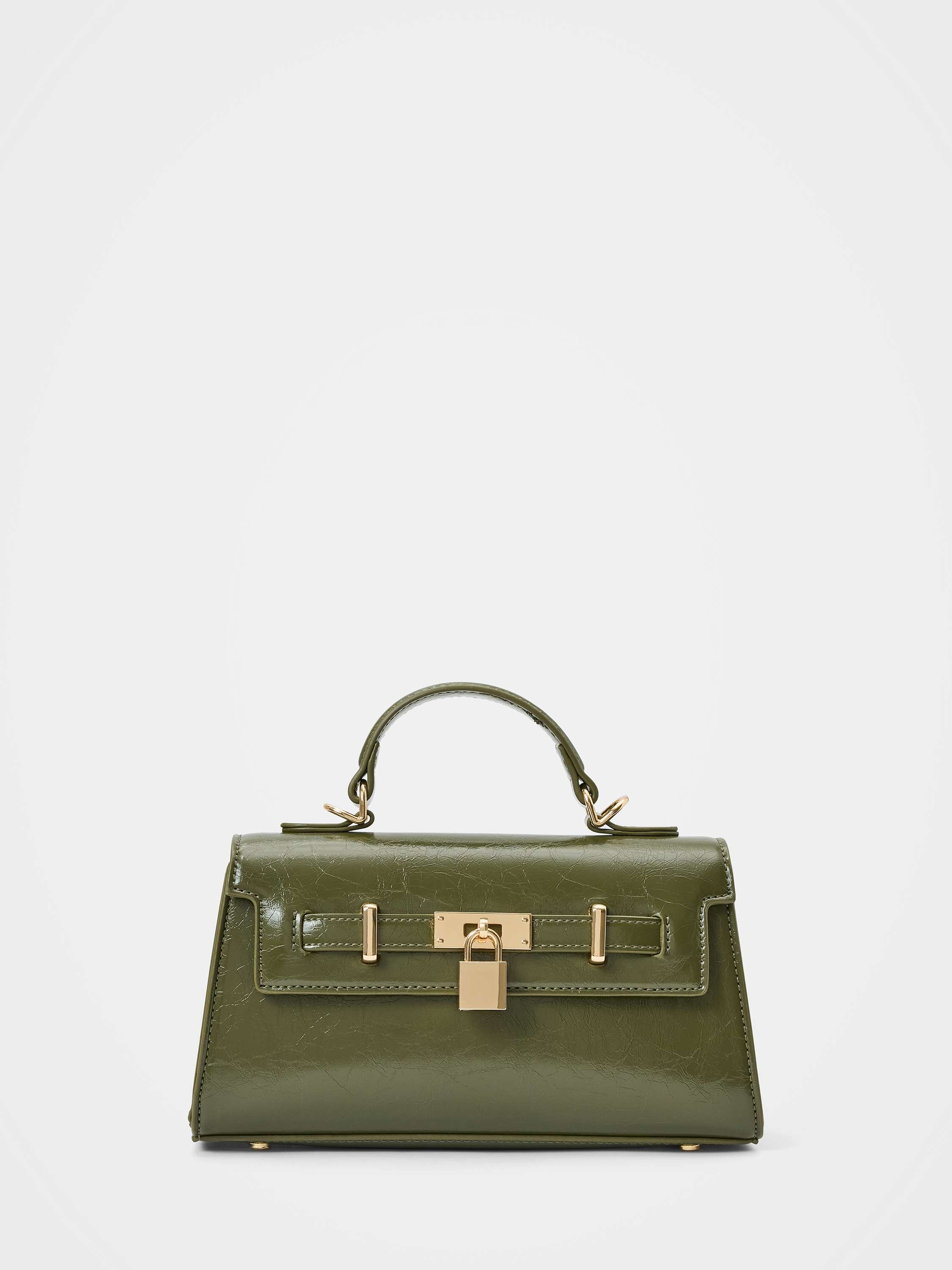 Liana Lock Detail Top Handle Bag
