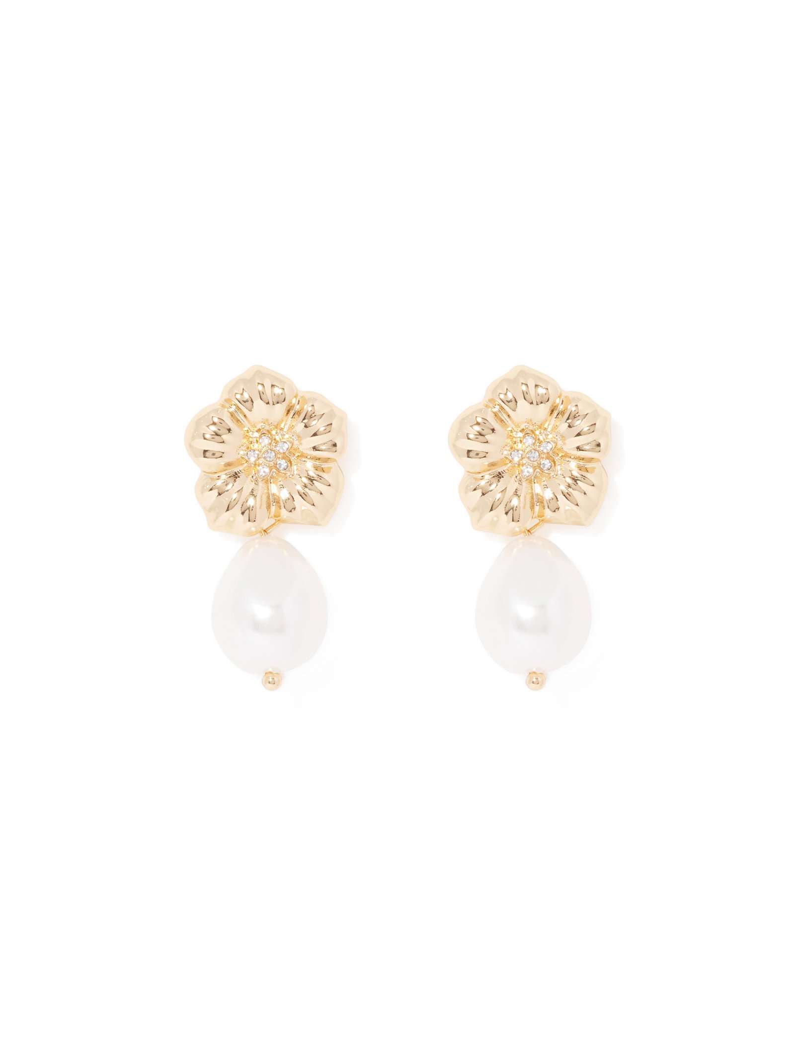 Tenley Flower & Pearl Earring