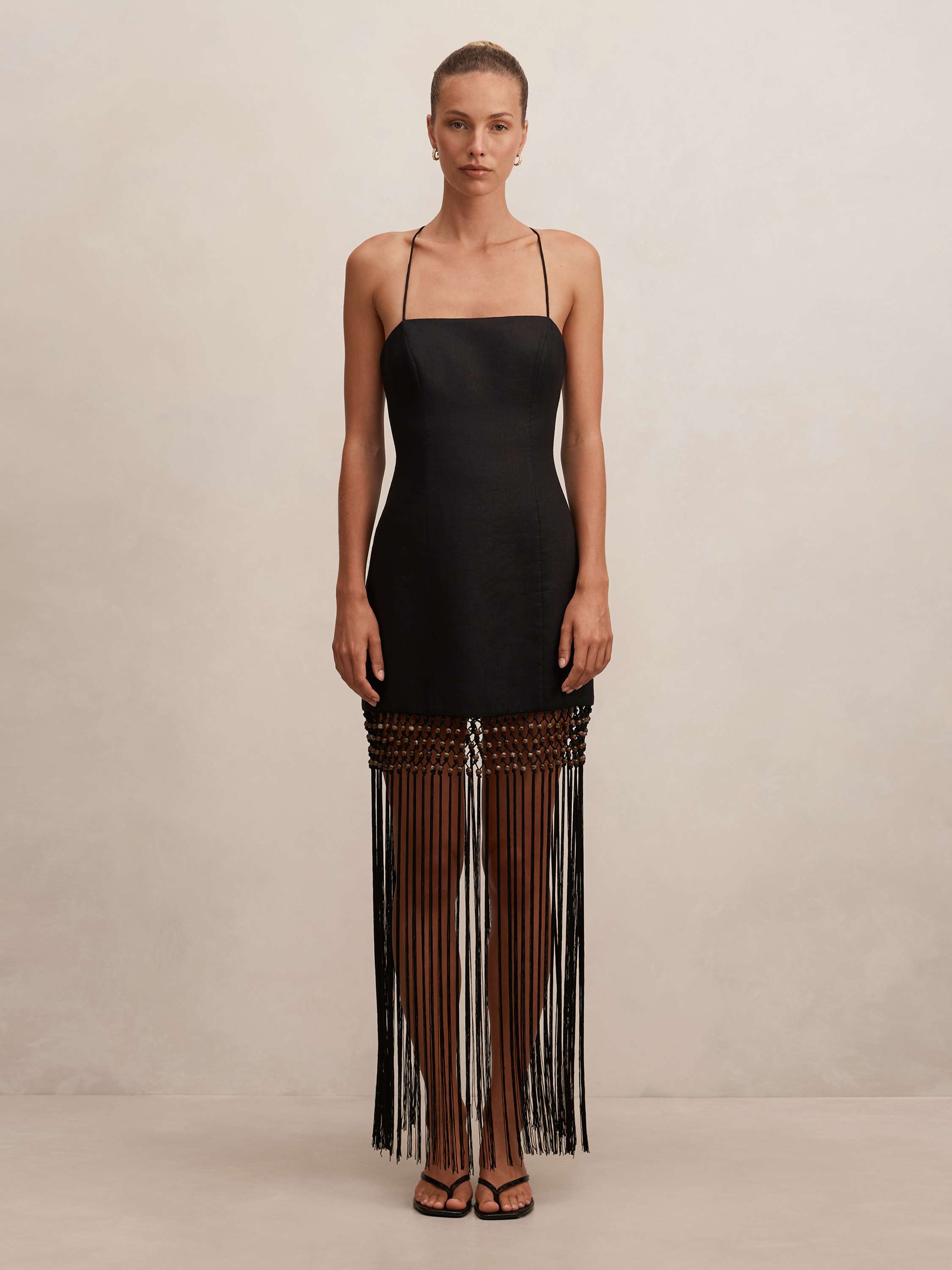 Rayna Macrame Fringe Maxi Dress