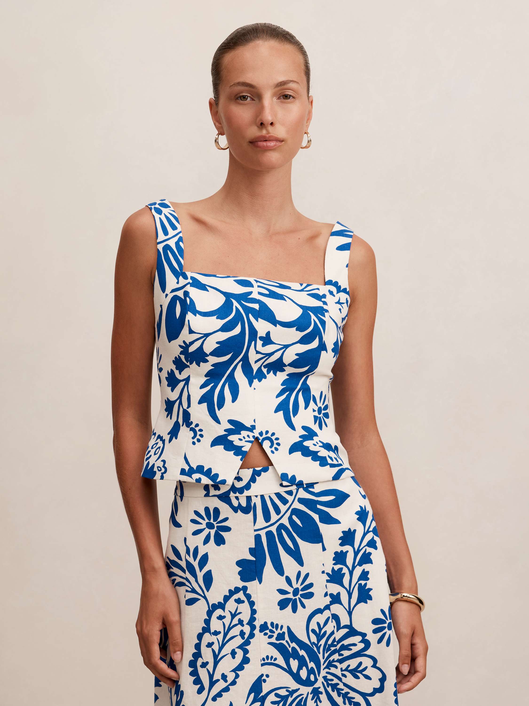 Darcy Printed Linen Top