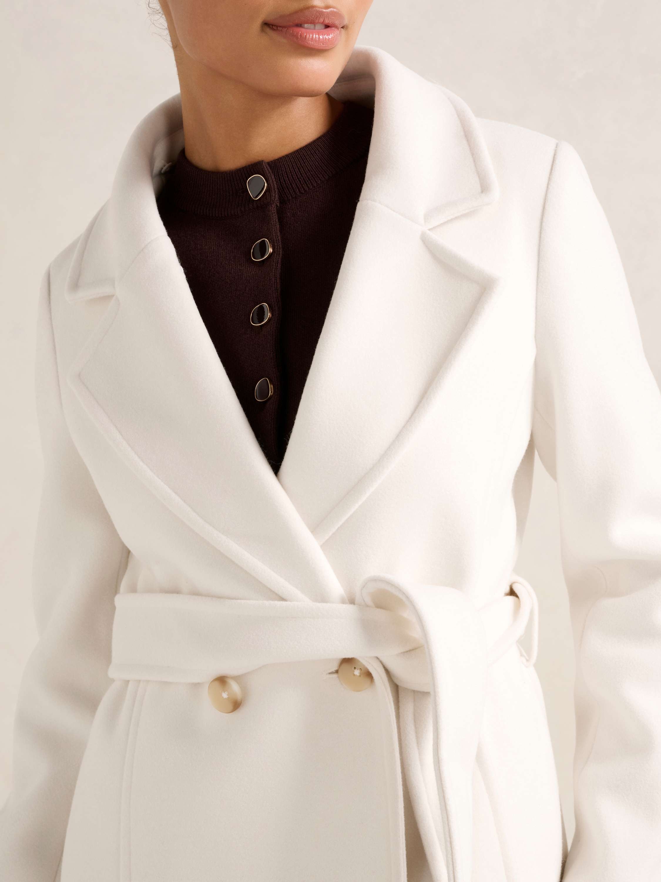 Rocky Fur Collar Wrap Coat