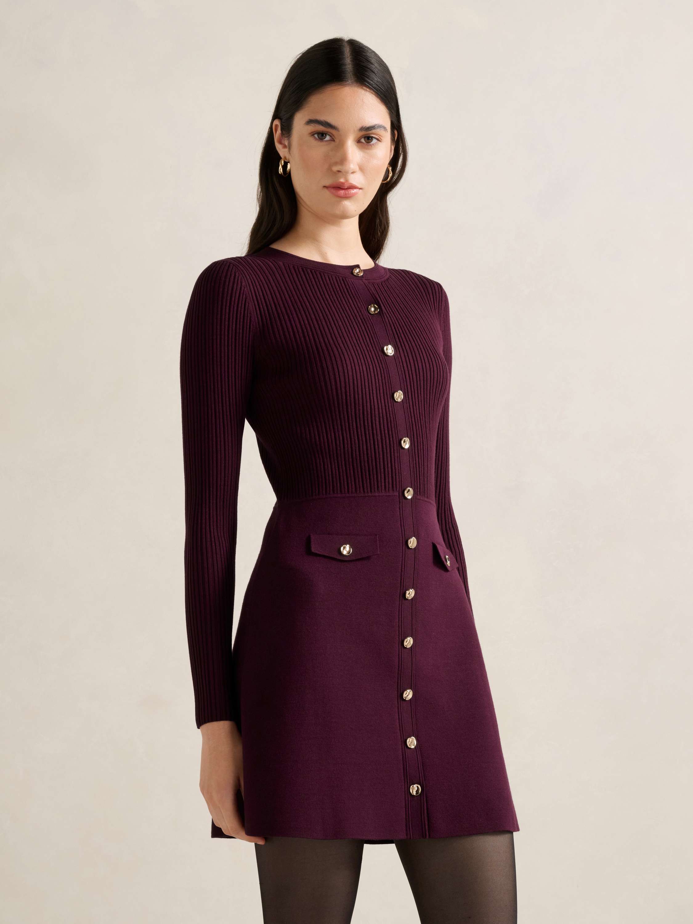 Issie L/S Knit Mini Dress