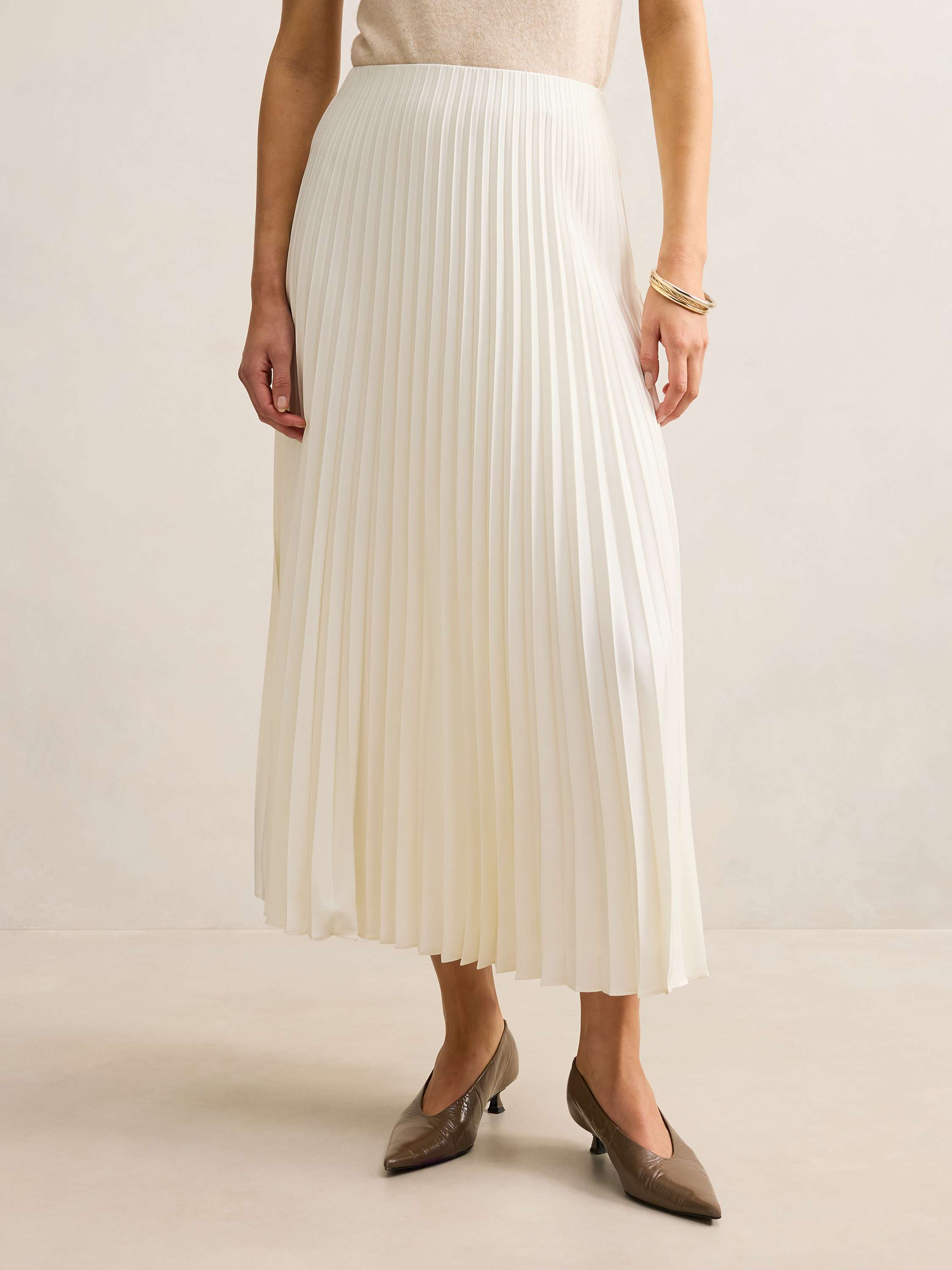 Yasmin Satin Pleated Skirt