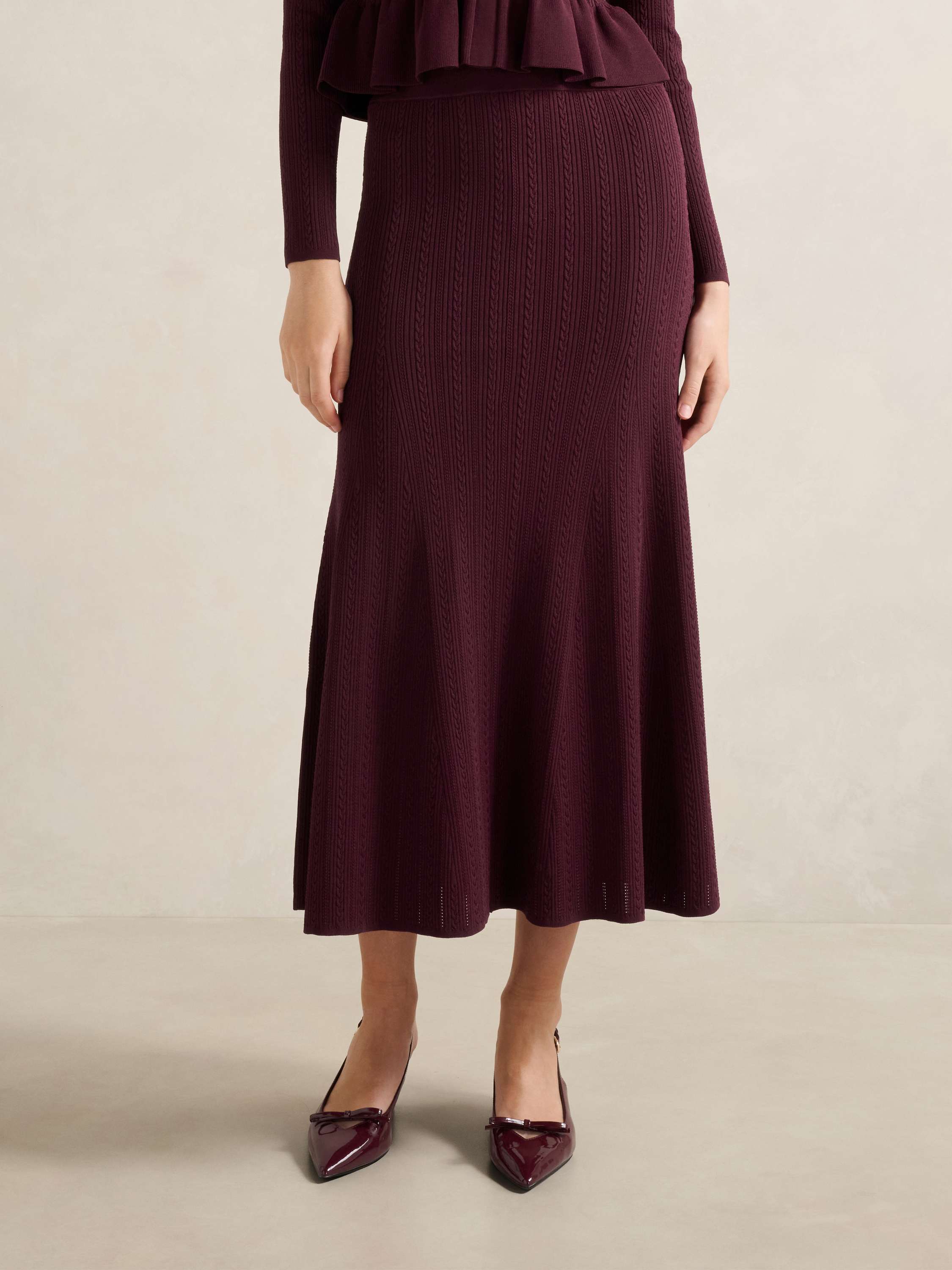 Lilia Godet Knit Midi Skirt