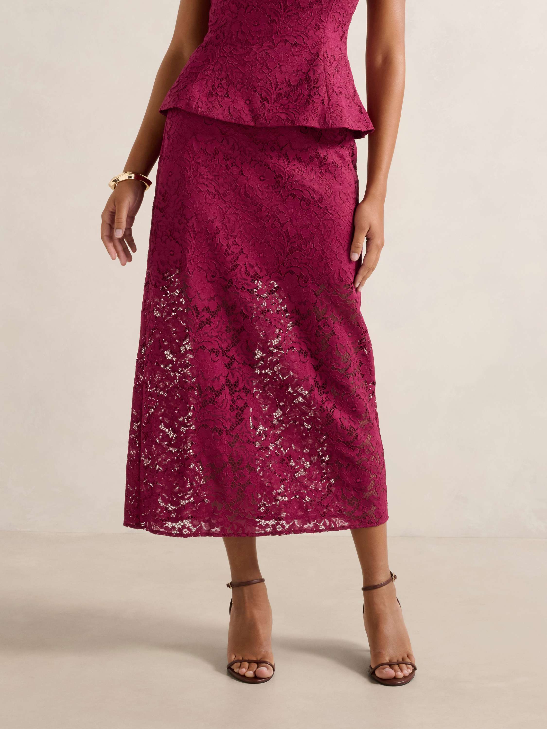 Loretta Lace Midi Skirt
