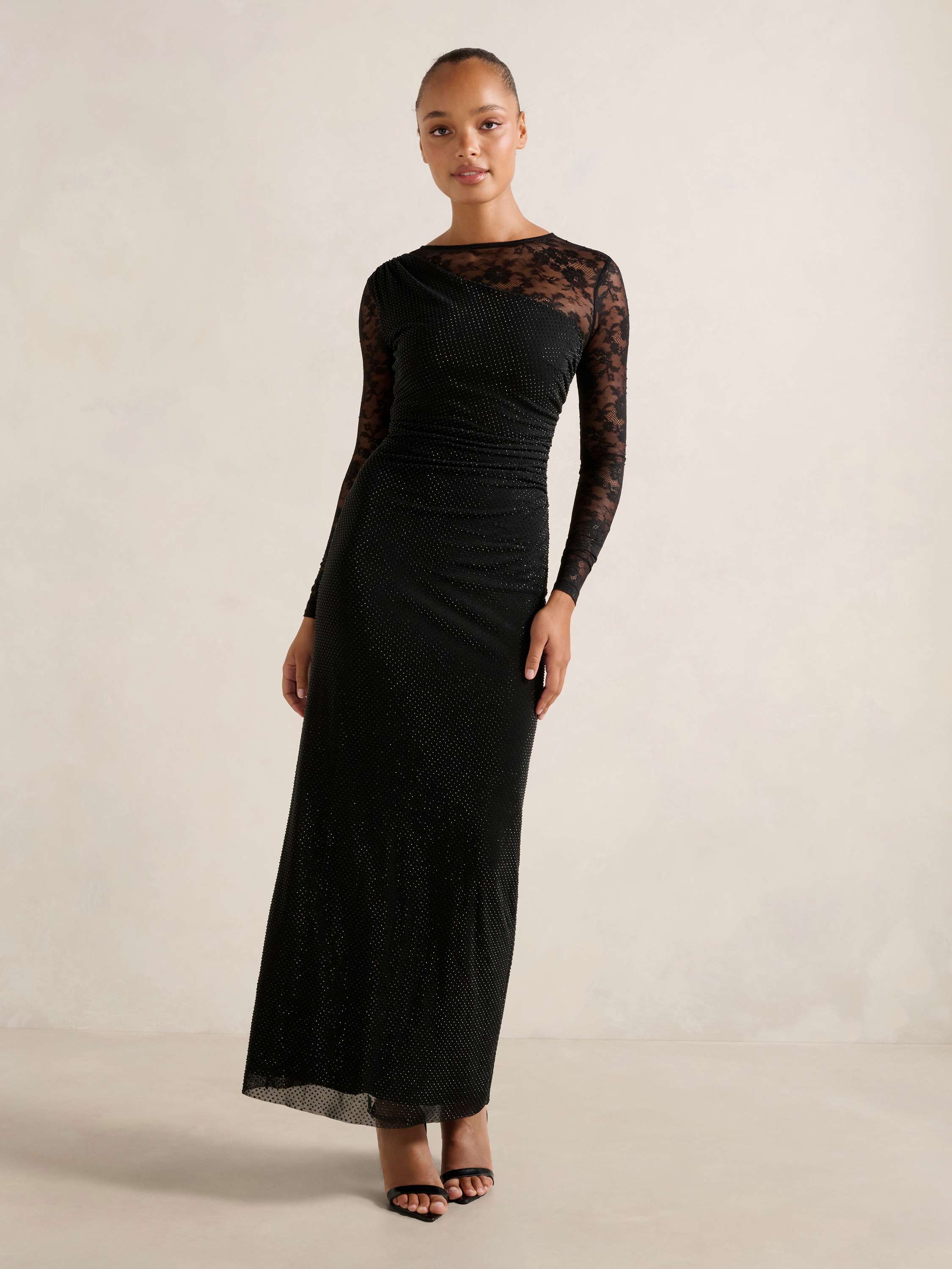 Natalie Heatseal Lace Maxi Dress