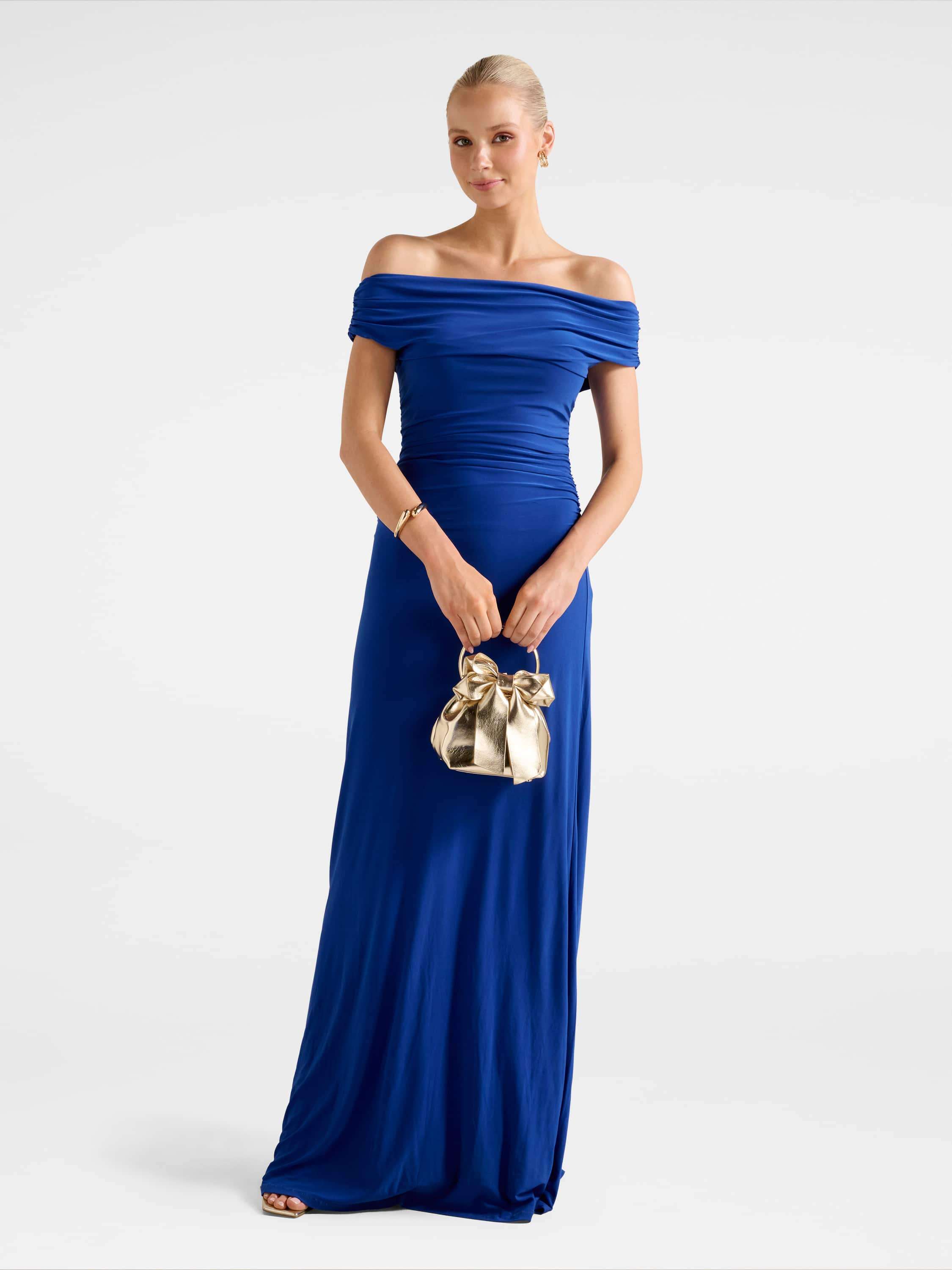 Romy Off Shoulder Jersey Maxi Dress