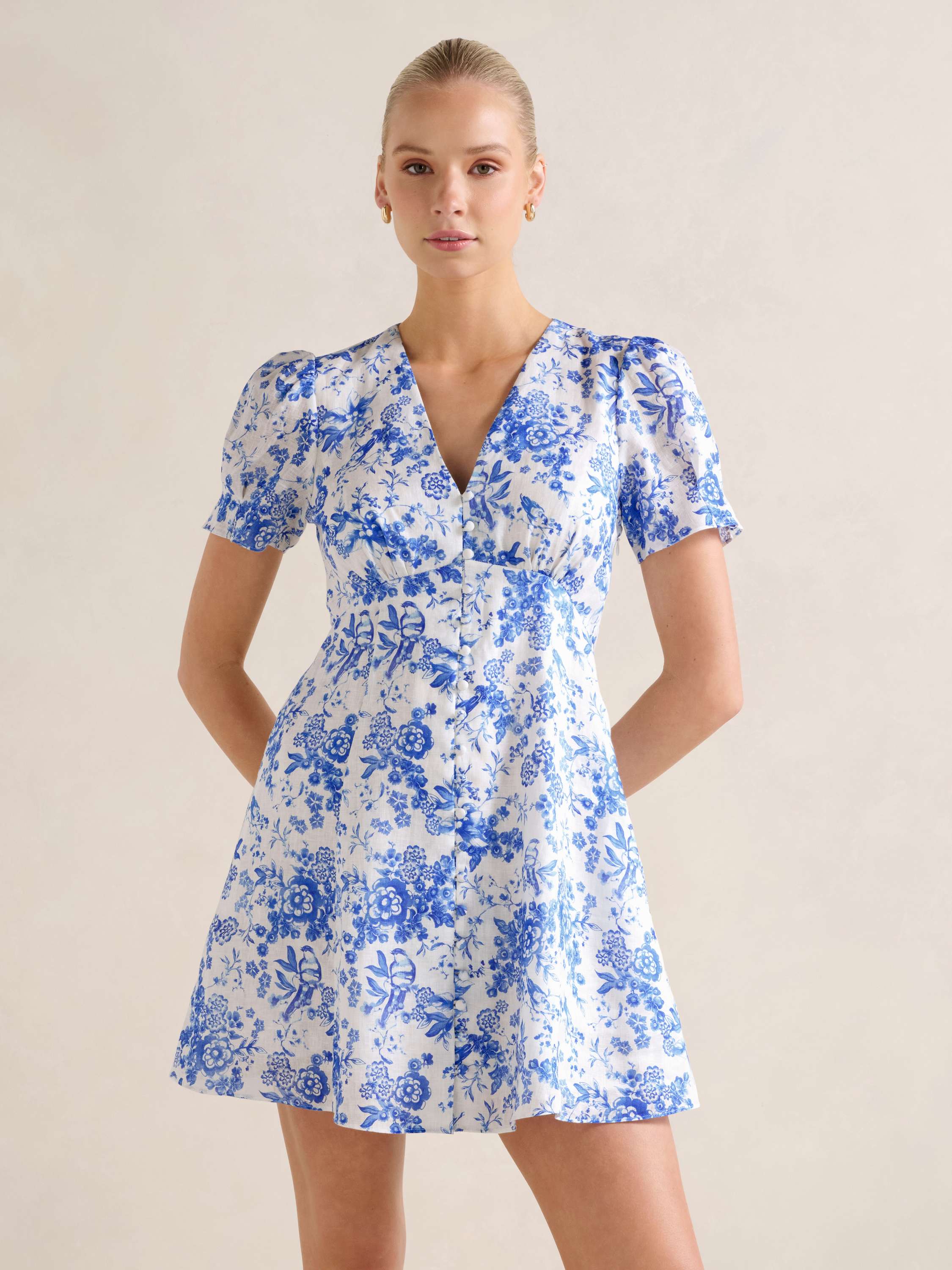Saffron Linen Mini Dress