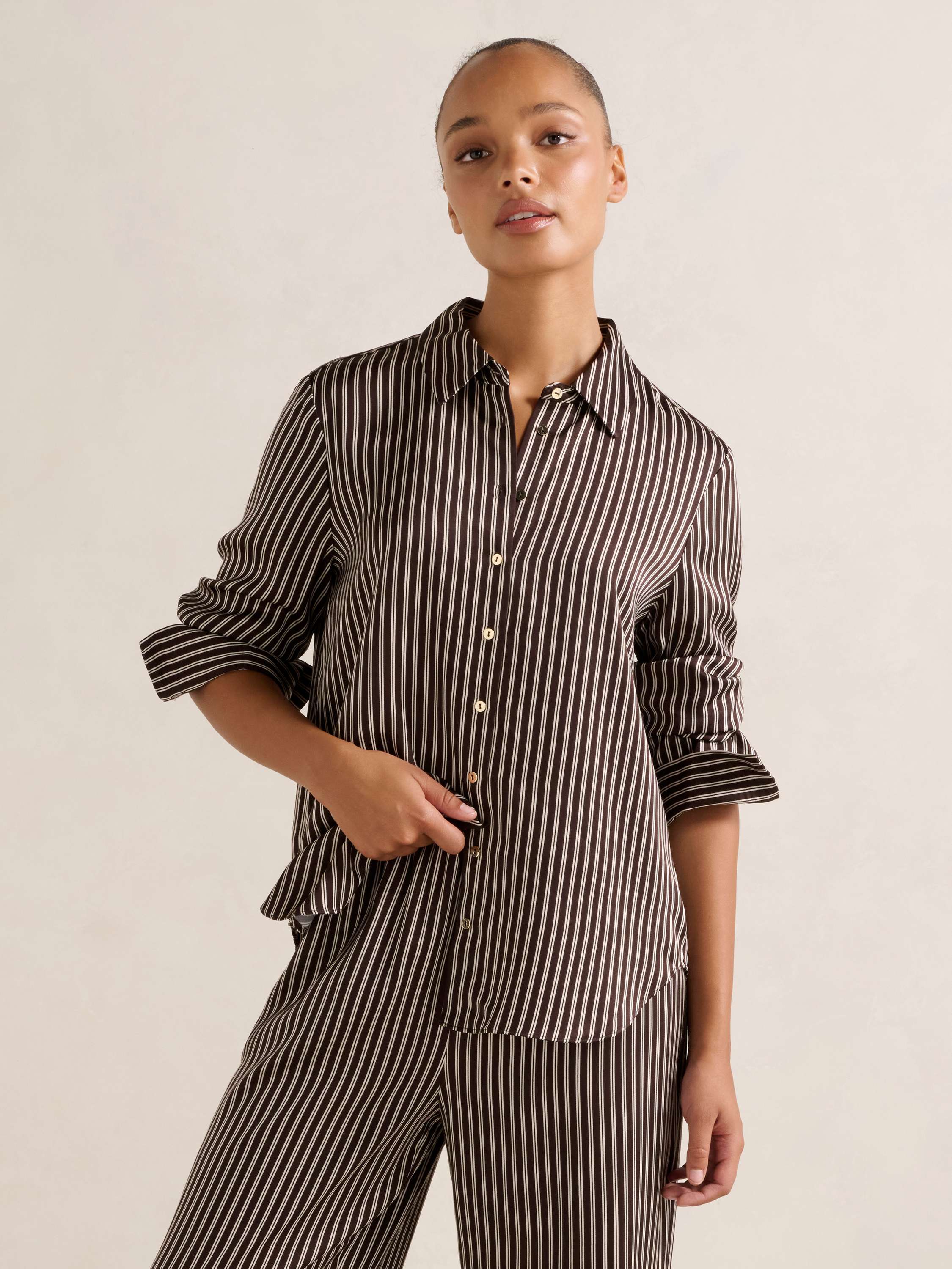 Lydia Oversized Satin Shirt