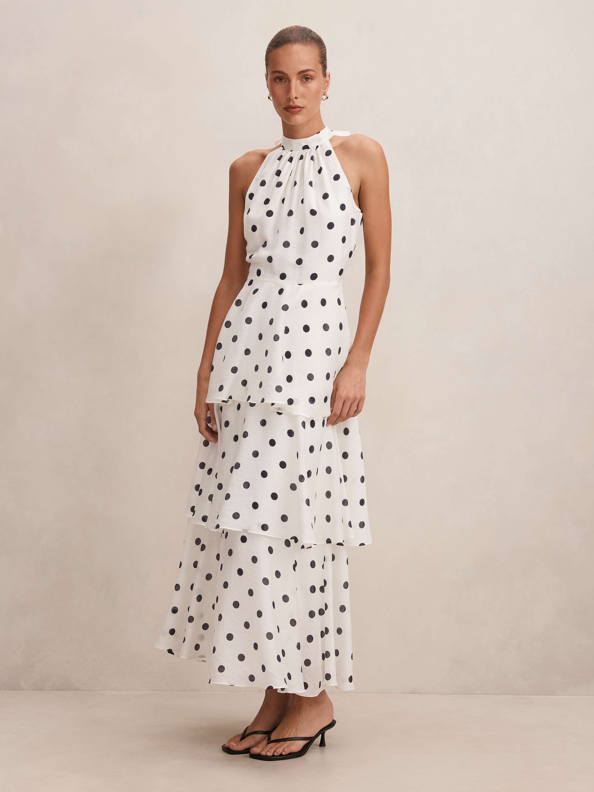 Monroe Tier Halter Midi Dress