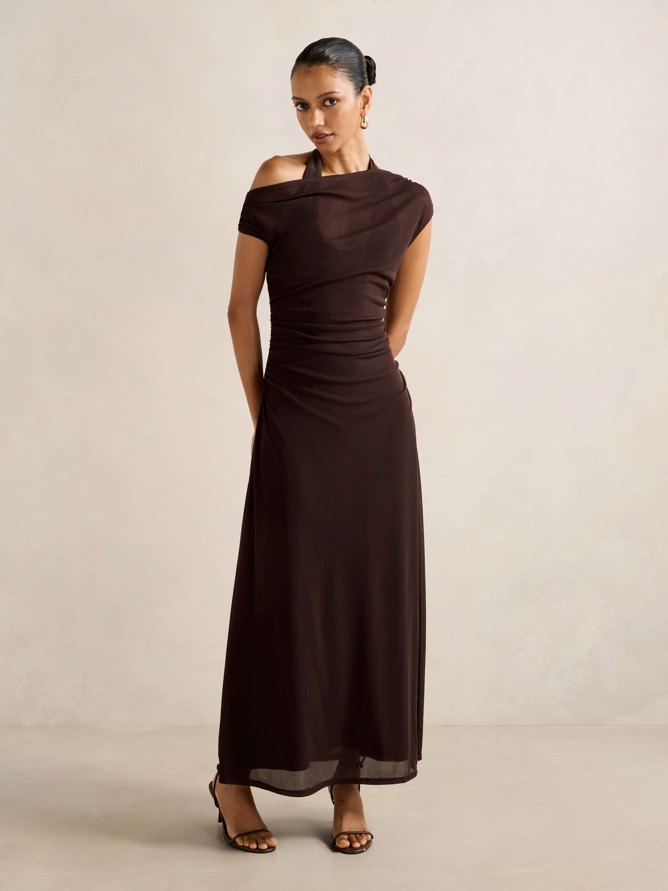 Brooklyn Petite Layered Jersey Maxi Dress
