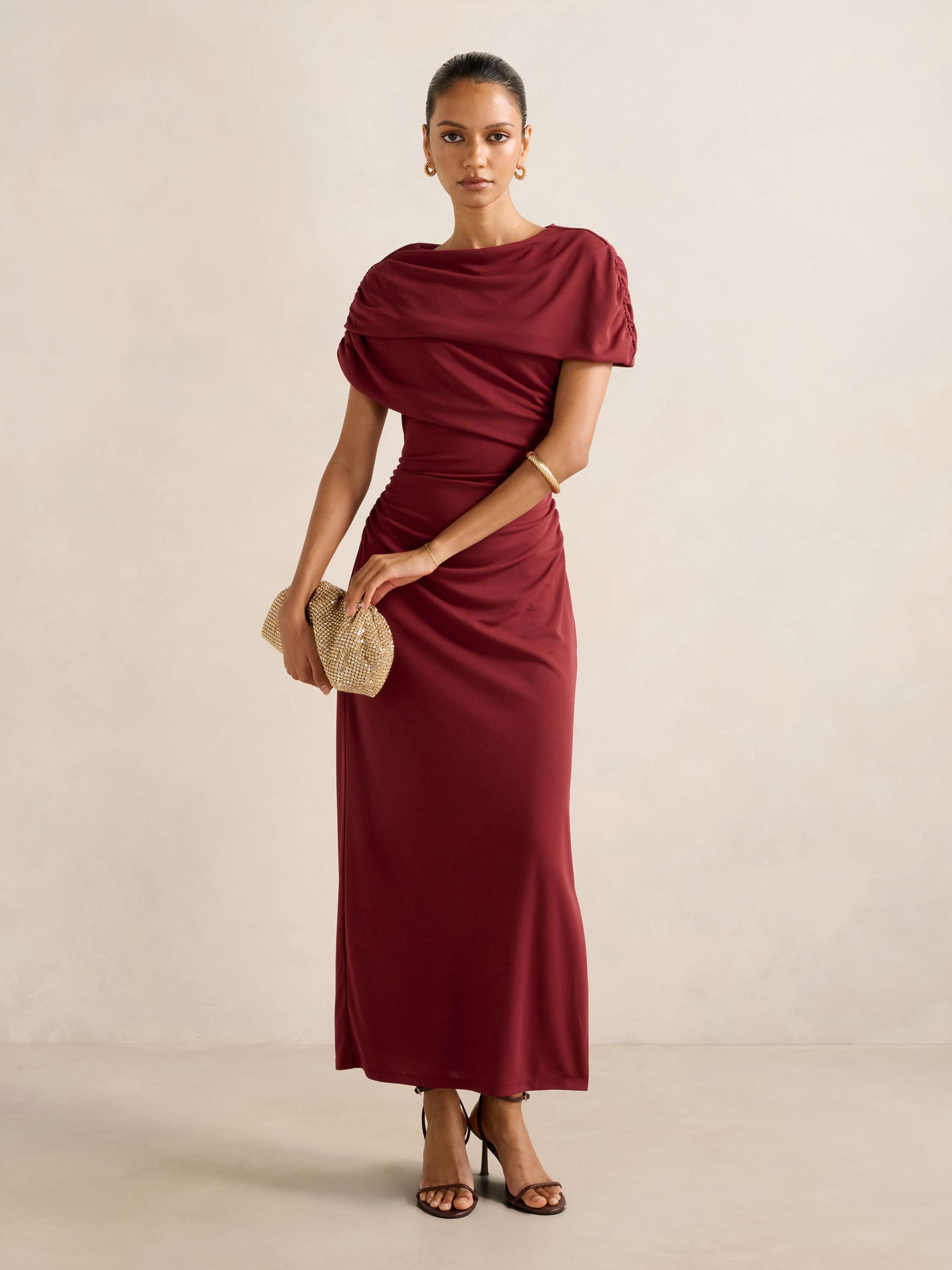 Kori Petite Draped Midi Dress
