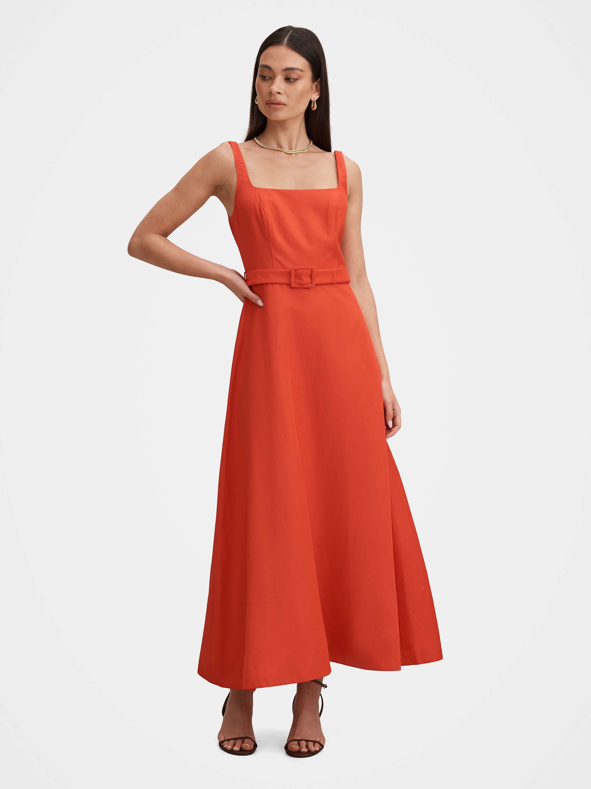 Hayden Square Neck Midi Dress