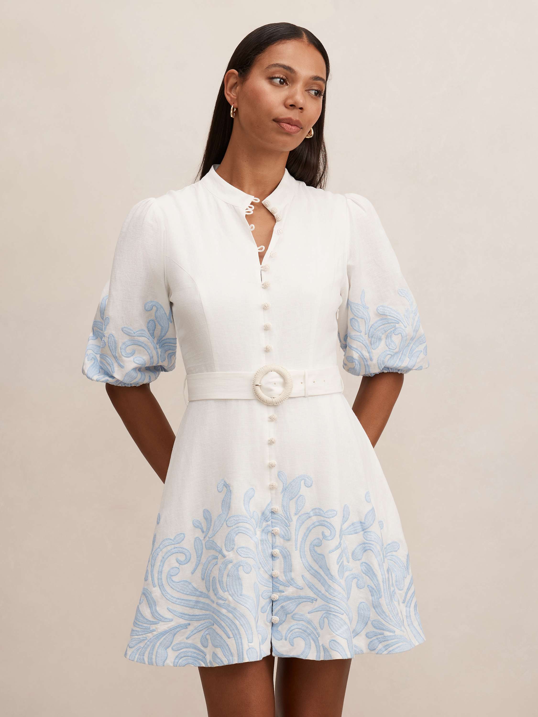 Eva Embroidered Mini Dress