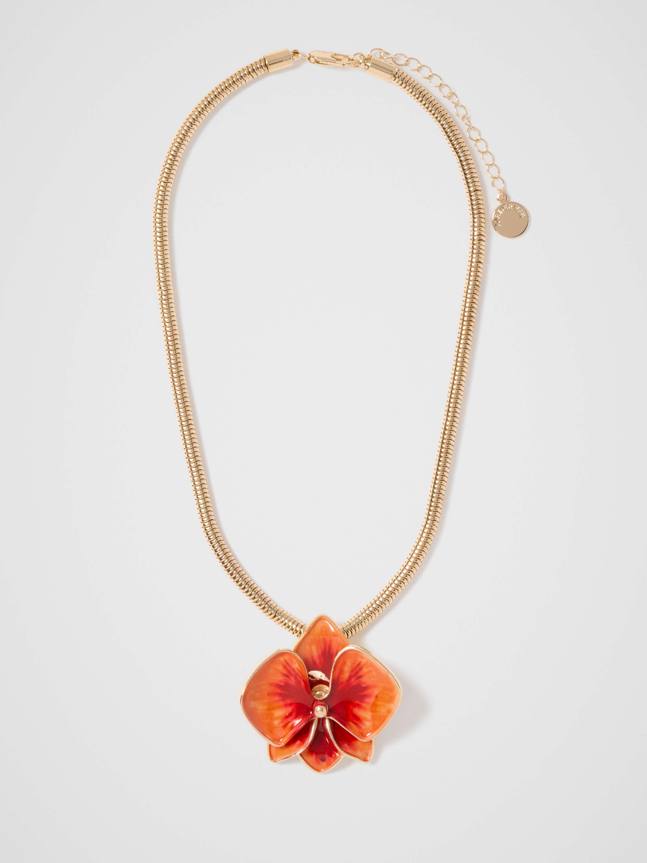 Signature Orchid Enamel Necklace