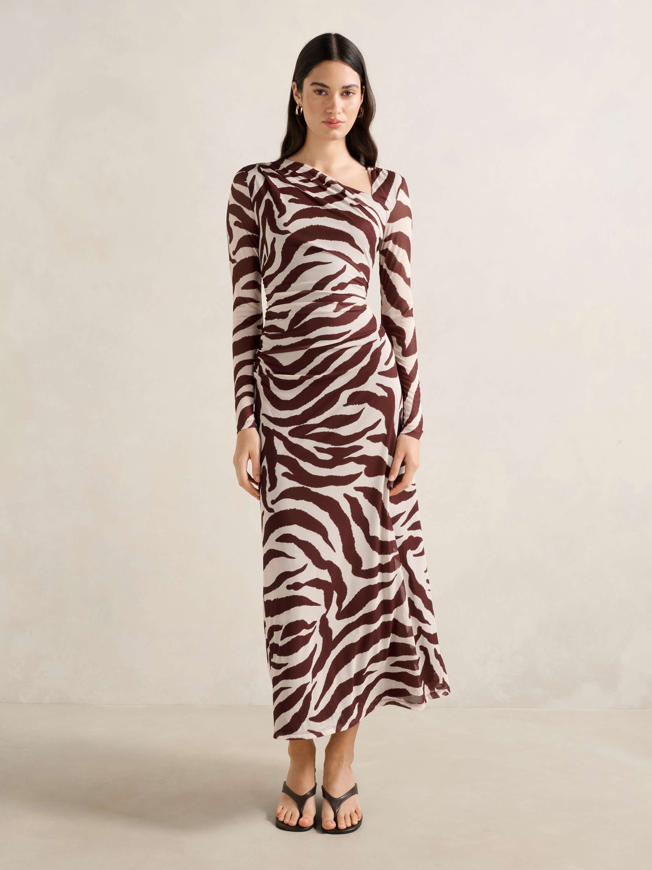 Frankie Ruched Jersey Maxi Dress