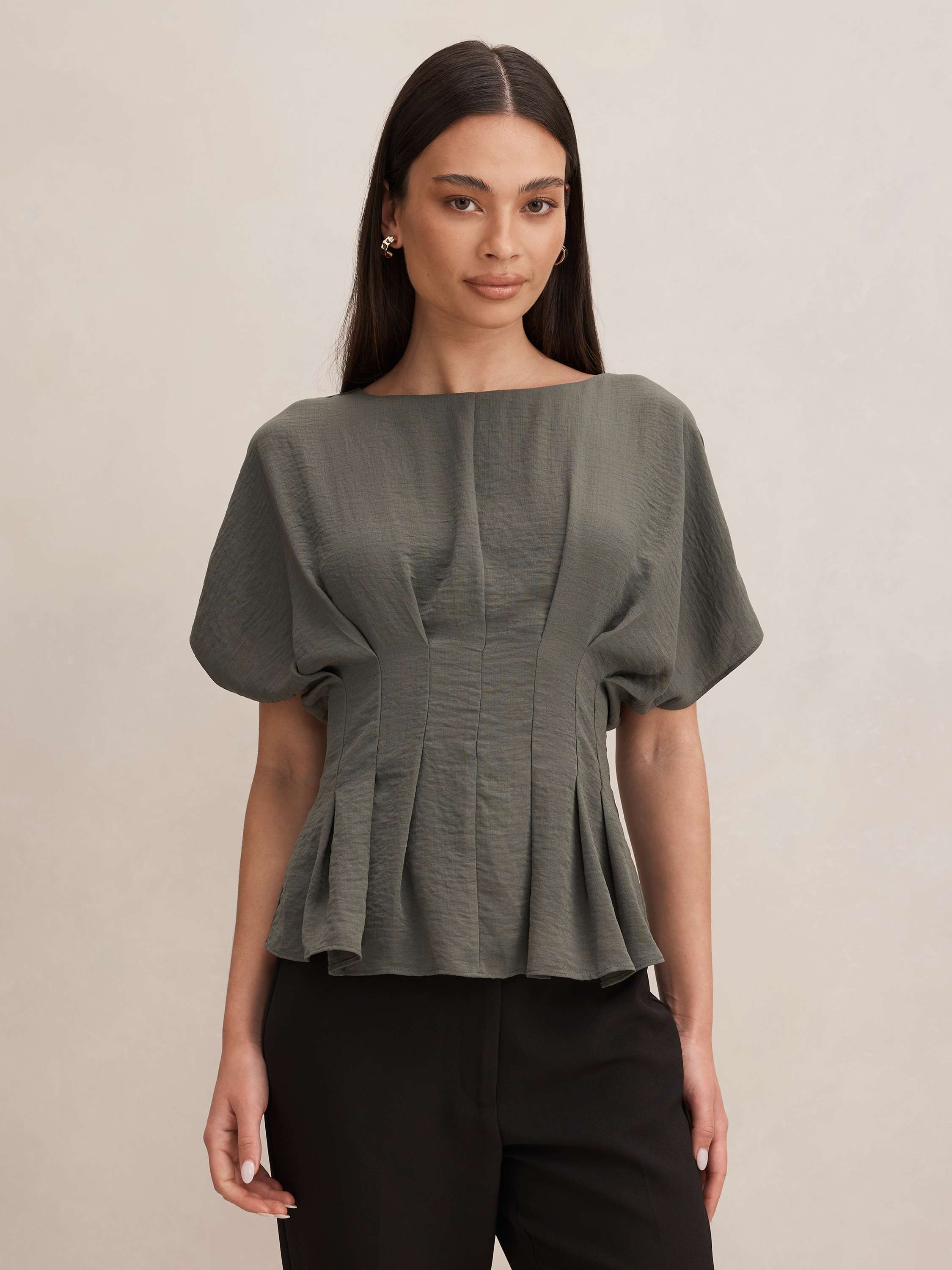 Wren Pleat Detail Top