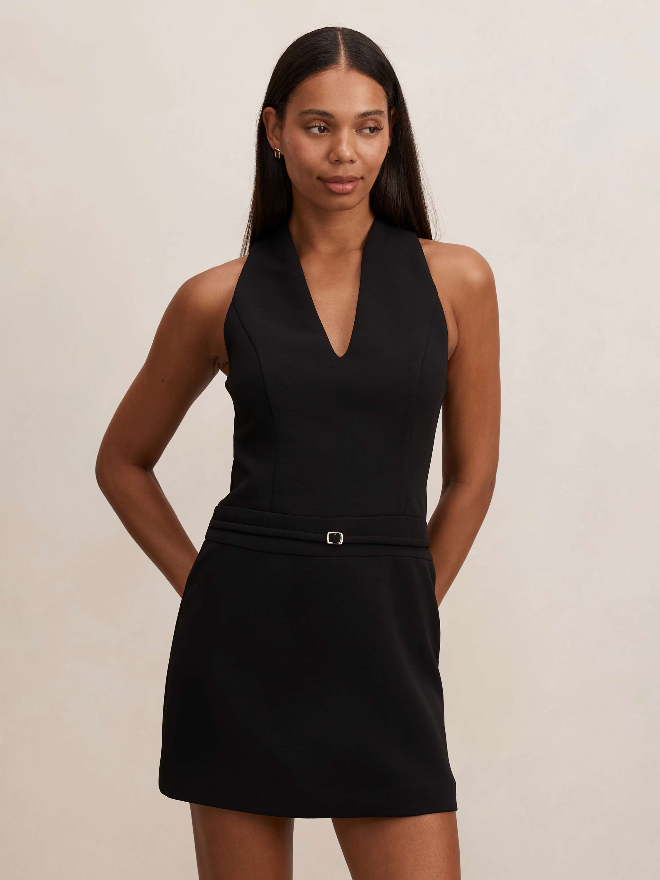 Rhea Belted Tailored Mini Dress