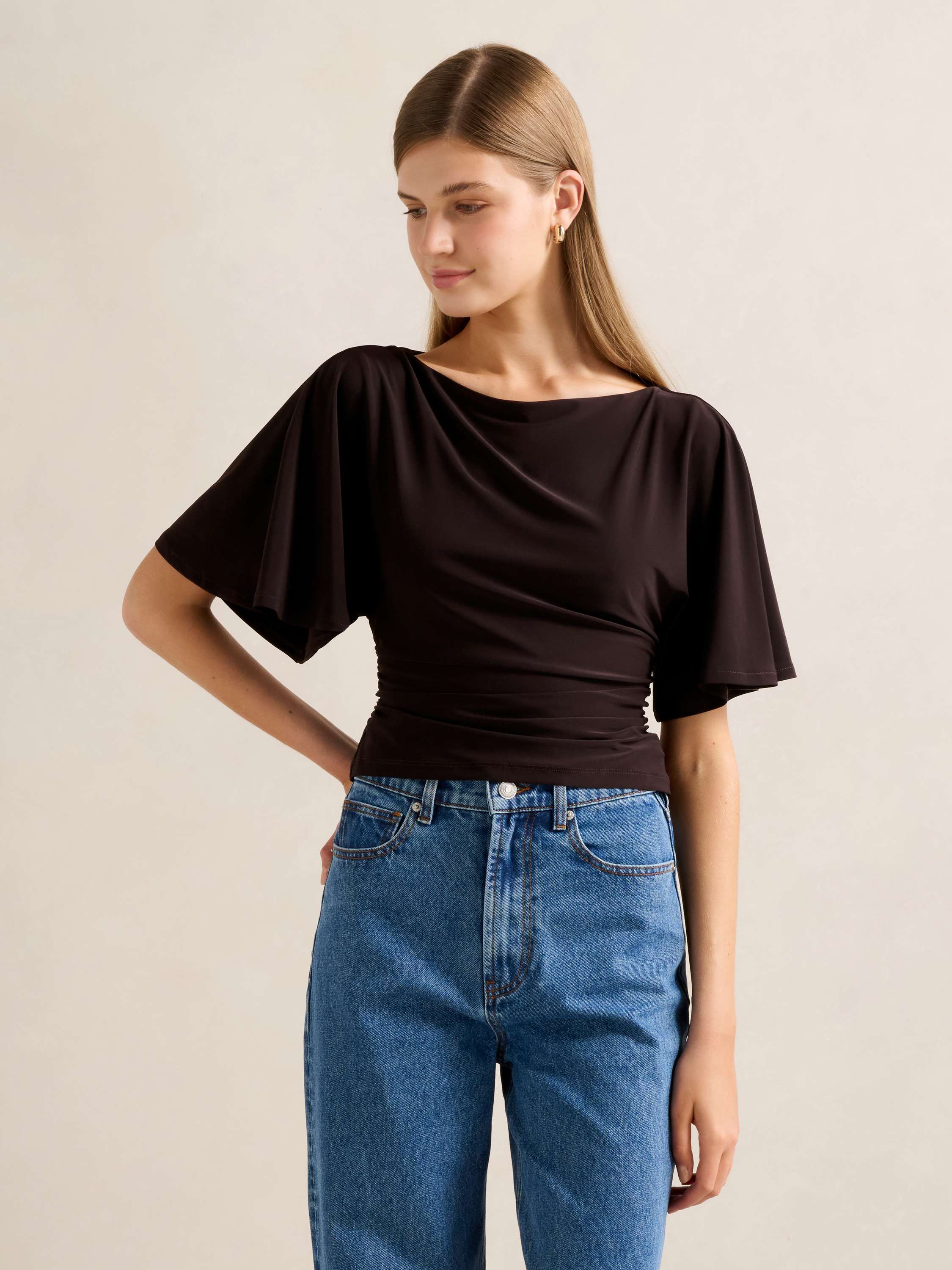 Paige Flutter Sleeve Tie Back