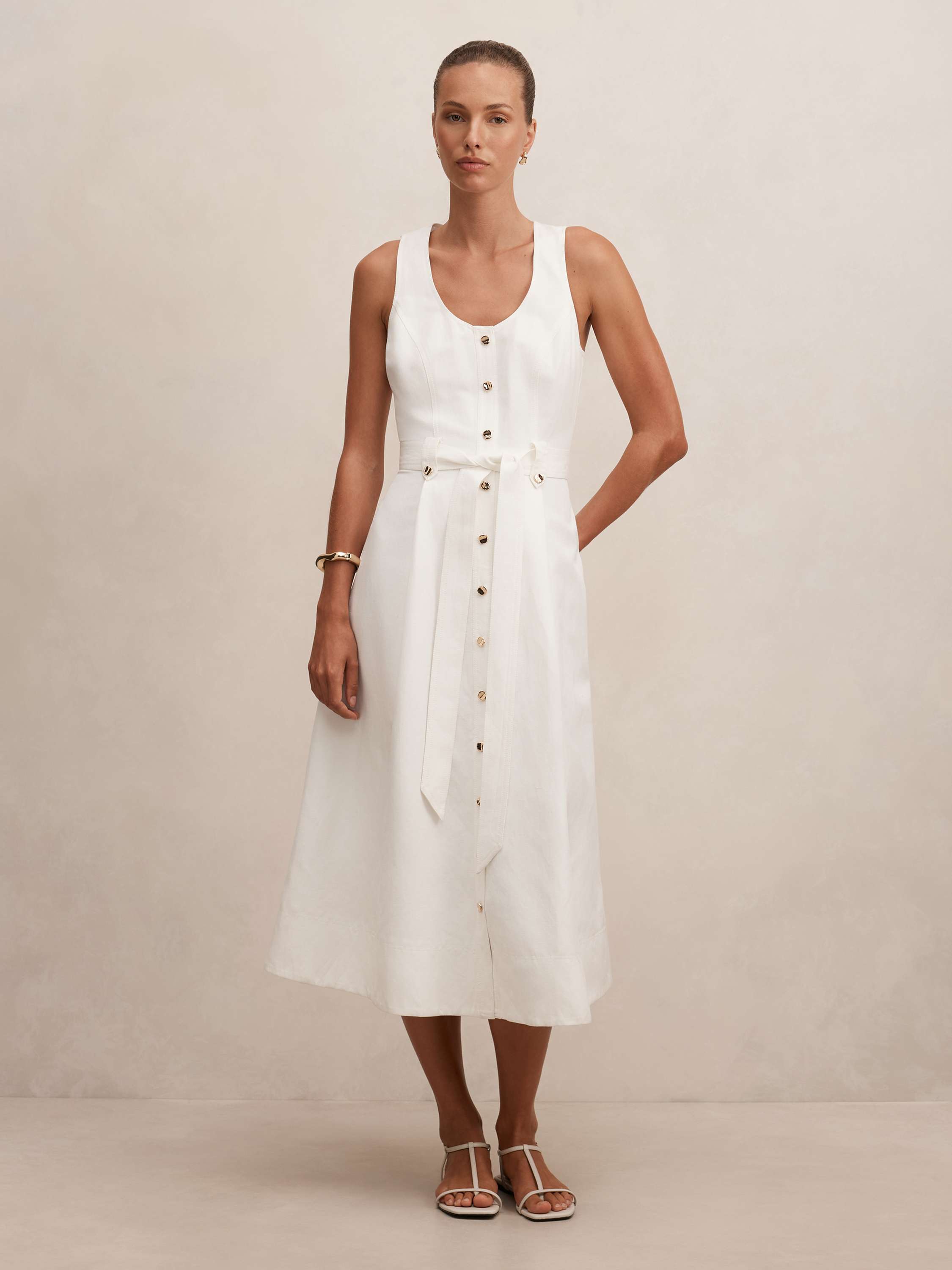 Priscilla Button Down Midi Dress