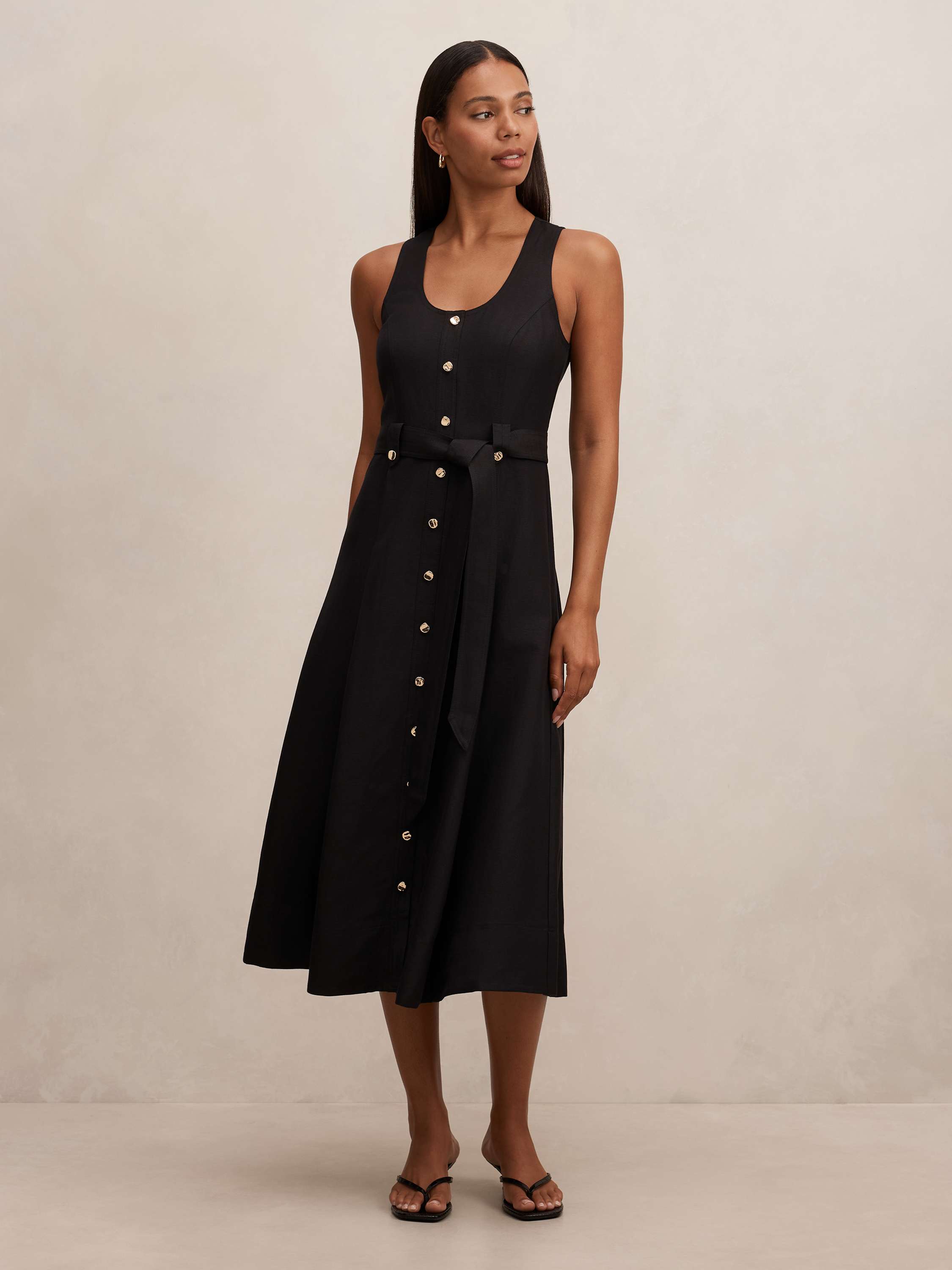 Priscilla Button Down Midi Dress