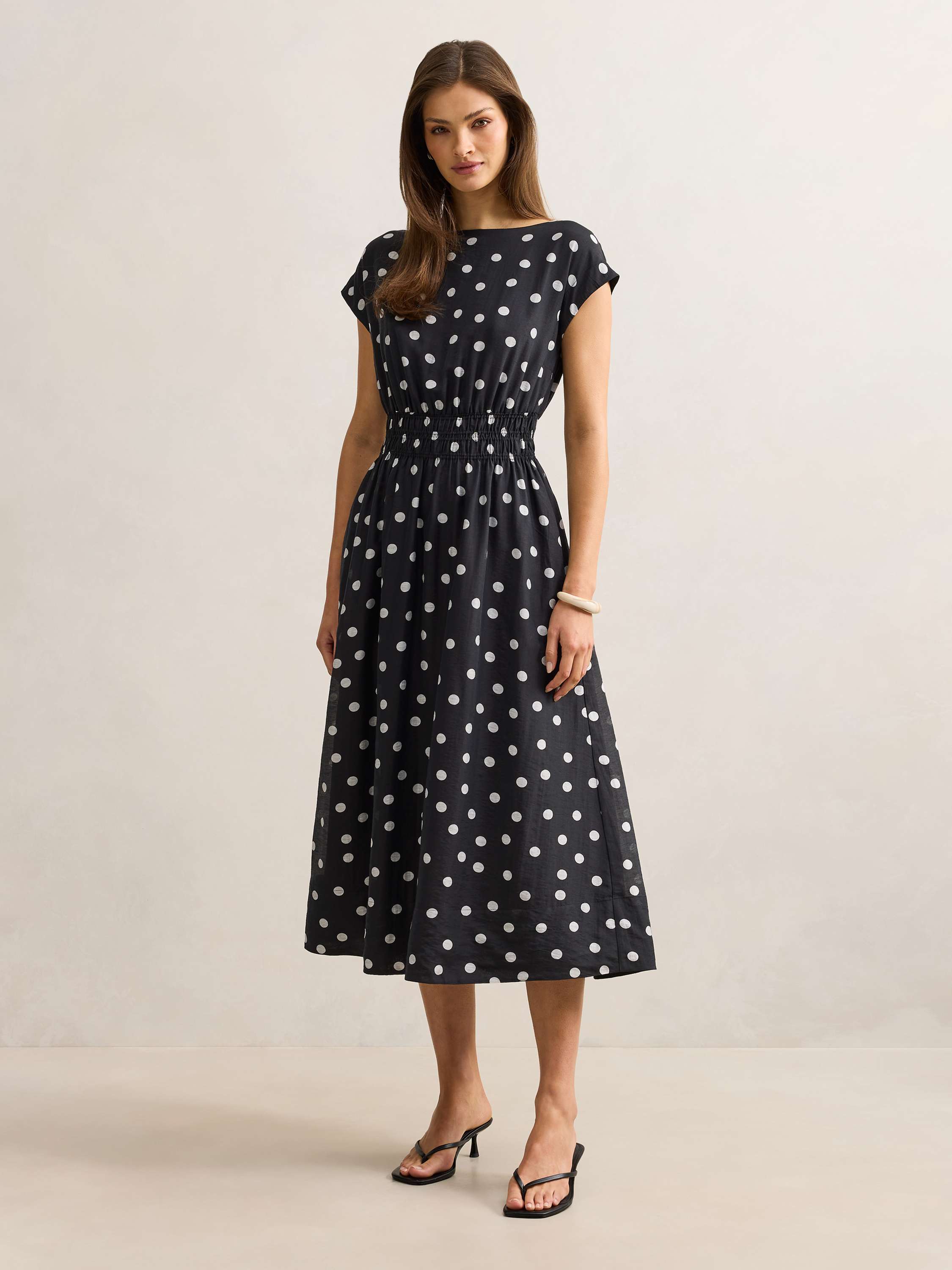 Callie Elastic Waist Midi Dress