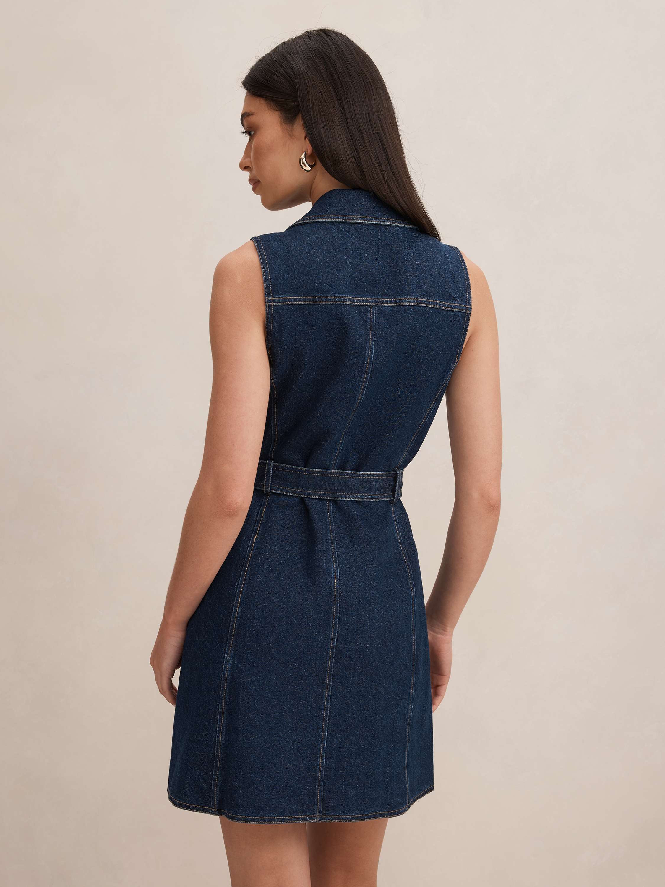 Buy Yana Sleeveless Denim Mini Dress - Blue - Online | Forever New