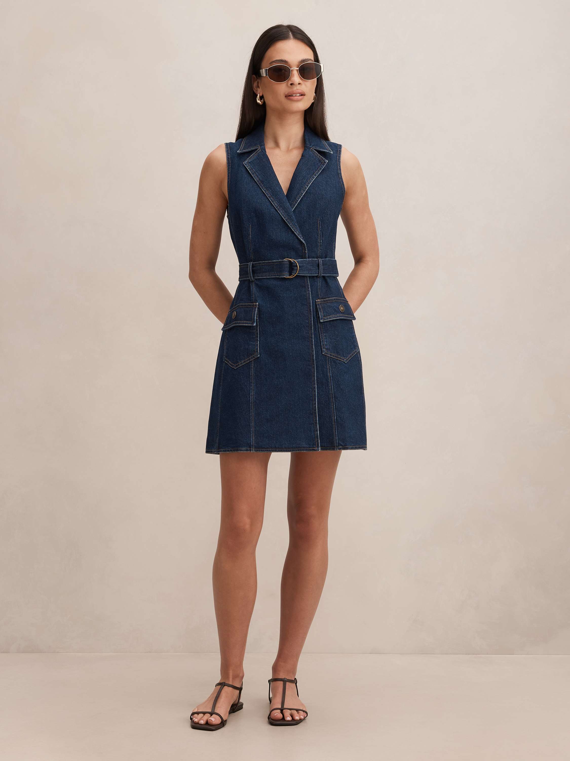 Yana Sleeveless Denim Mini Dress
