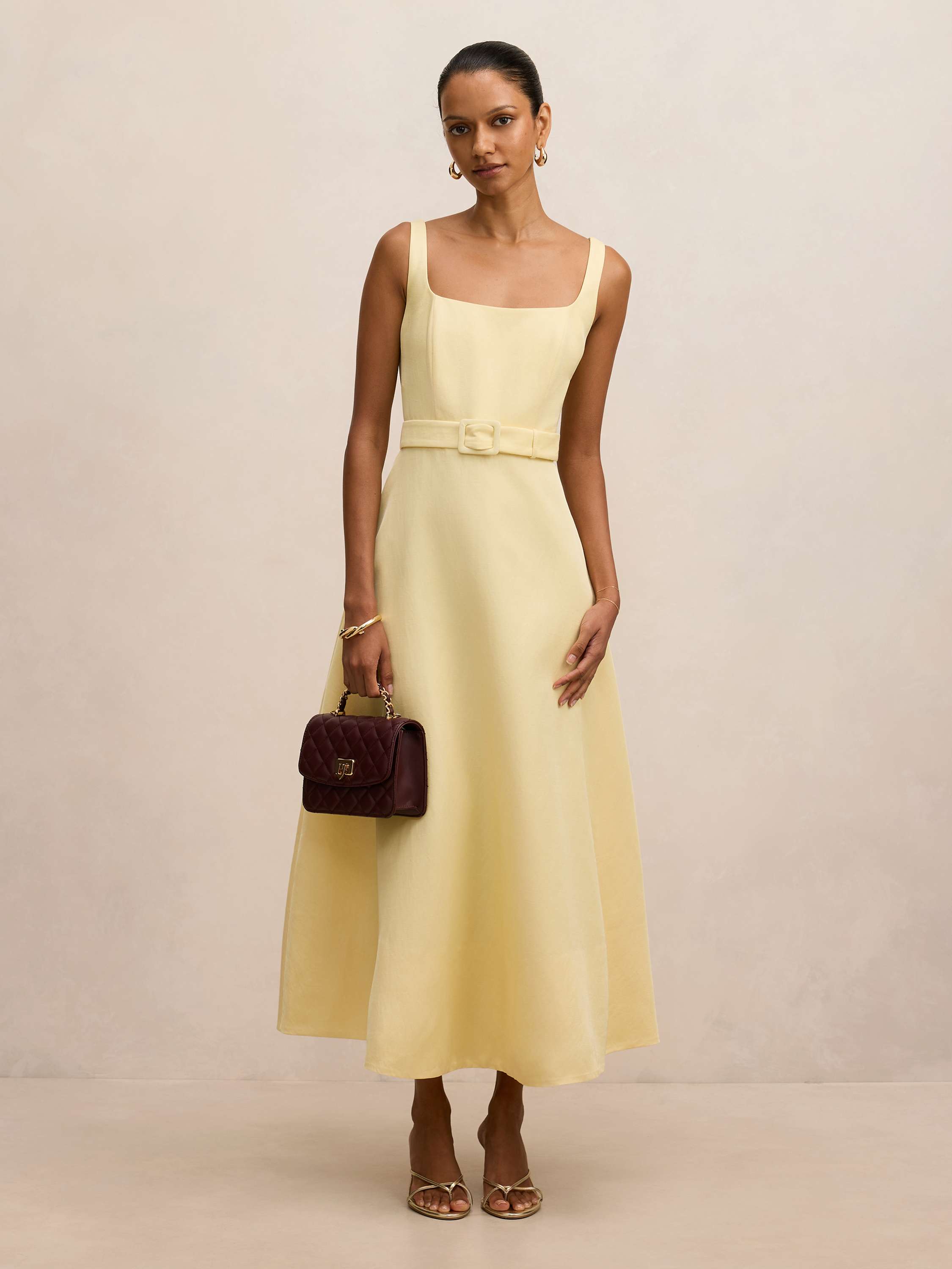 Hayden Petite Square Neck Midi Dress