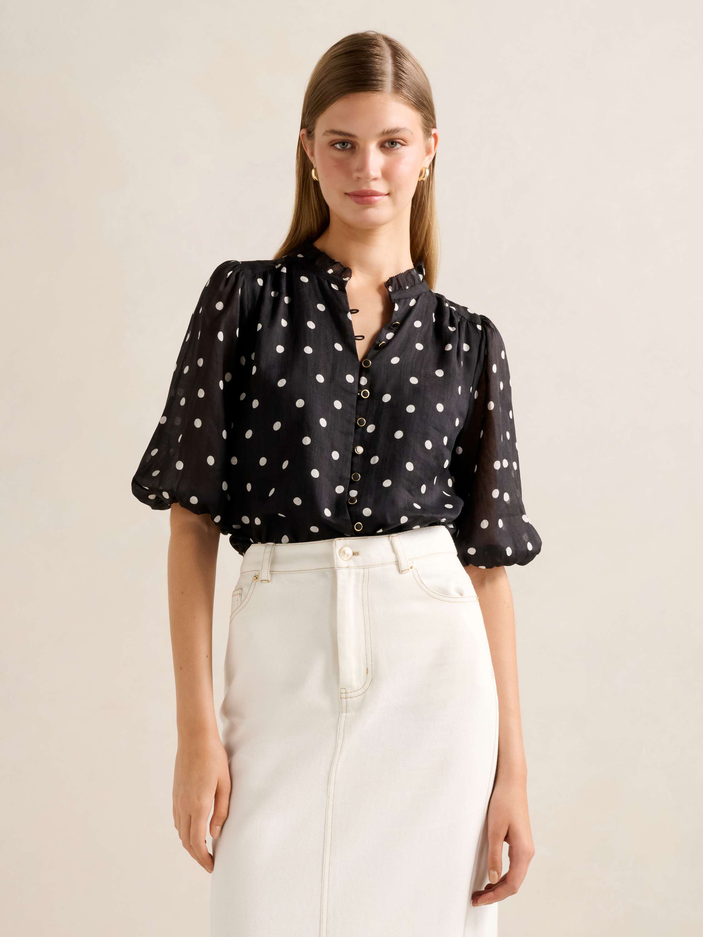 Helena Spot Blouse