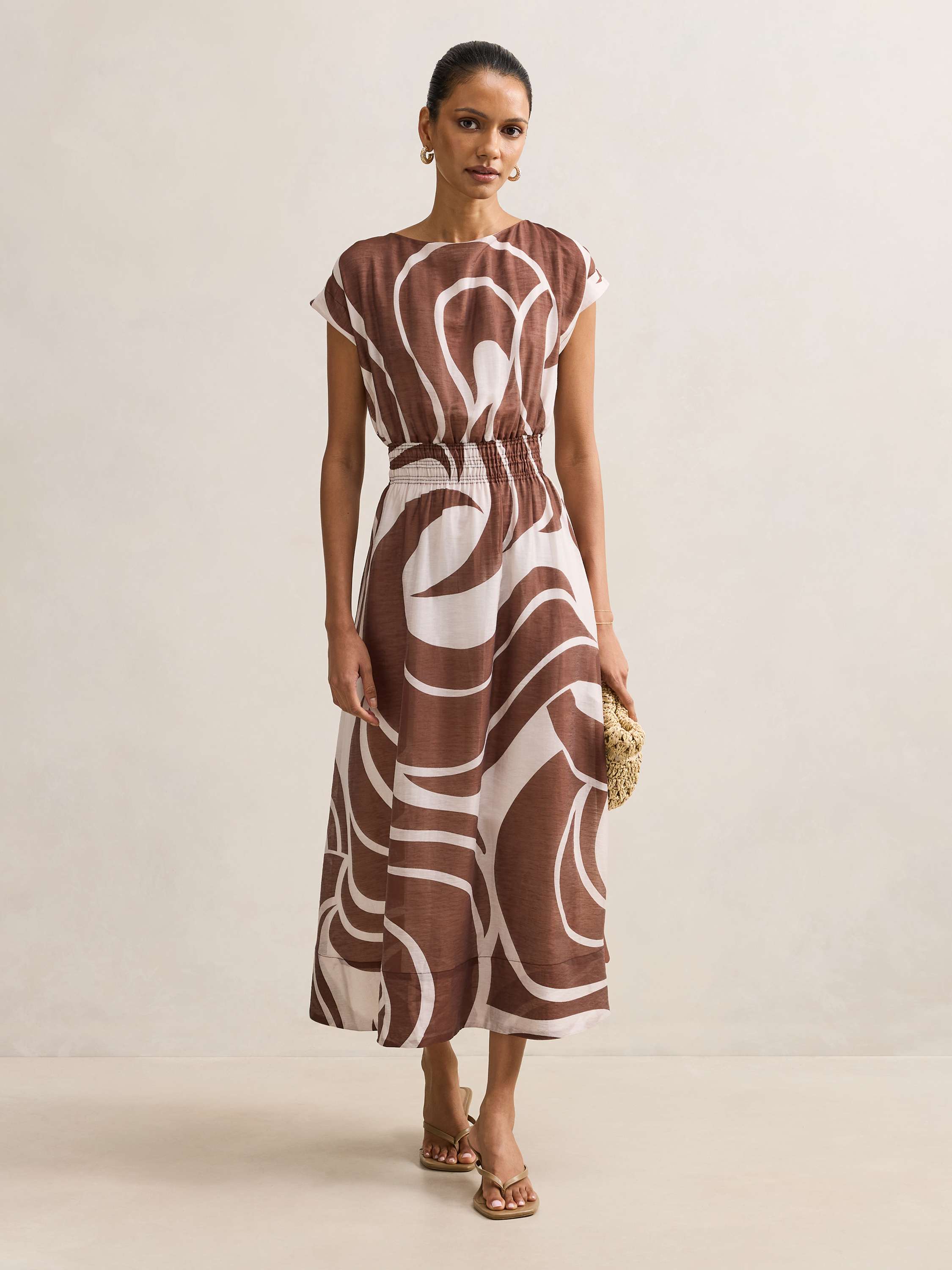 Callie Petite Ruched Midi Dress