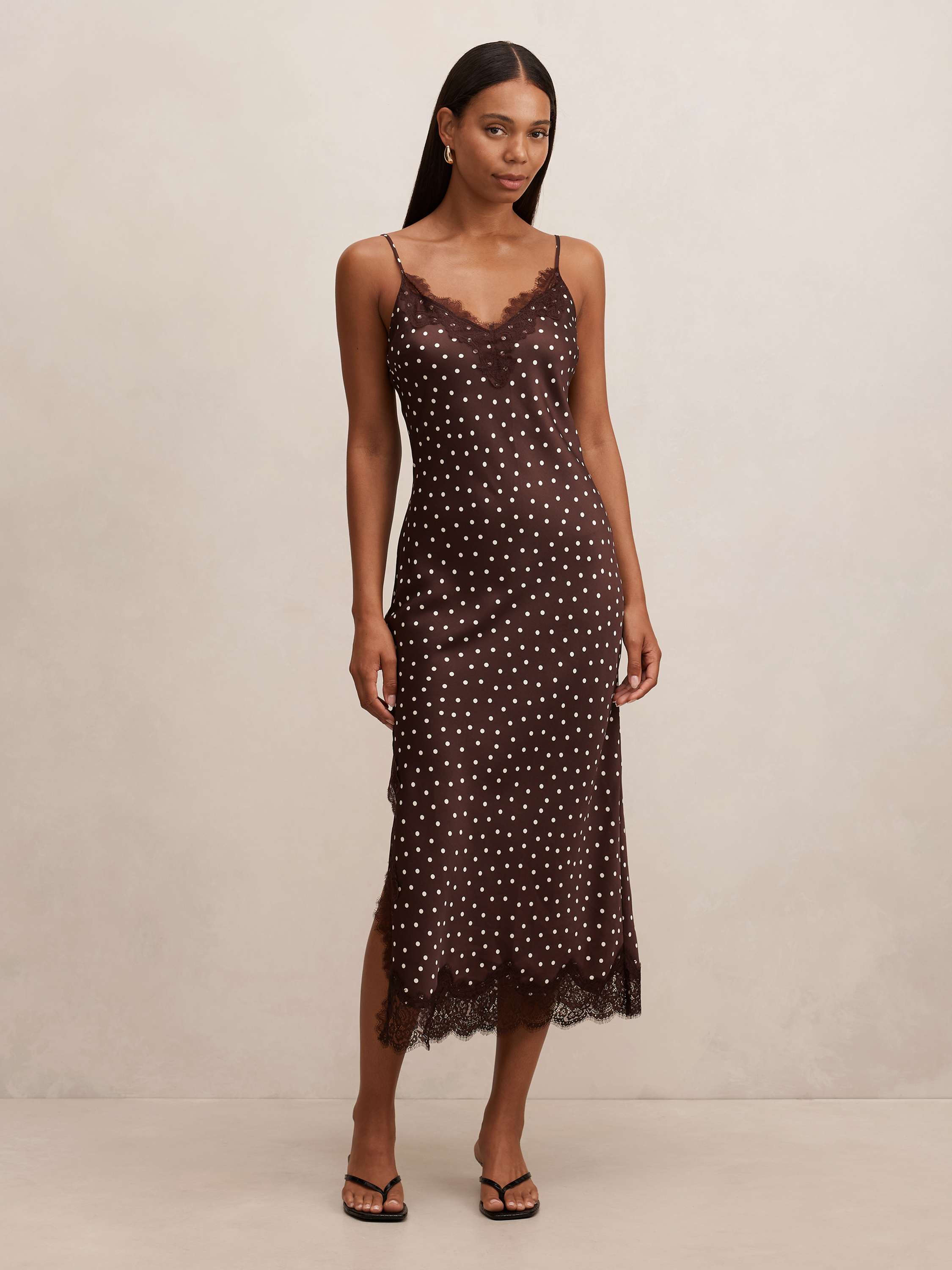 Jess Lace Trim Midi Dress