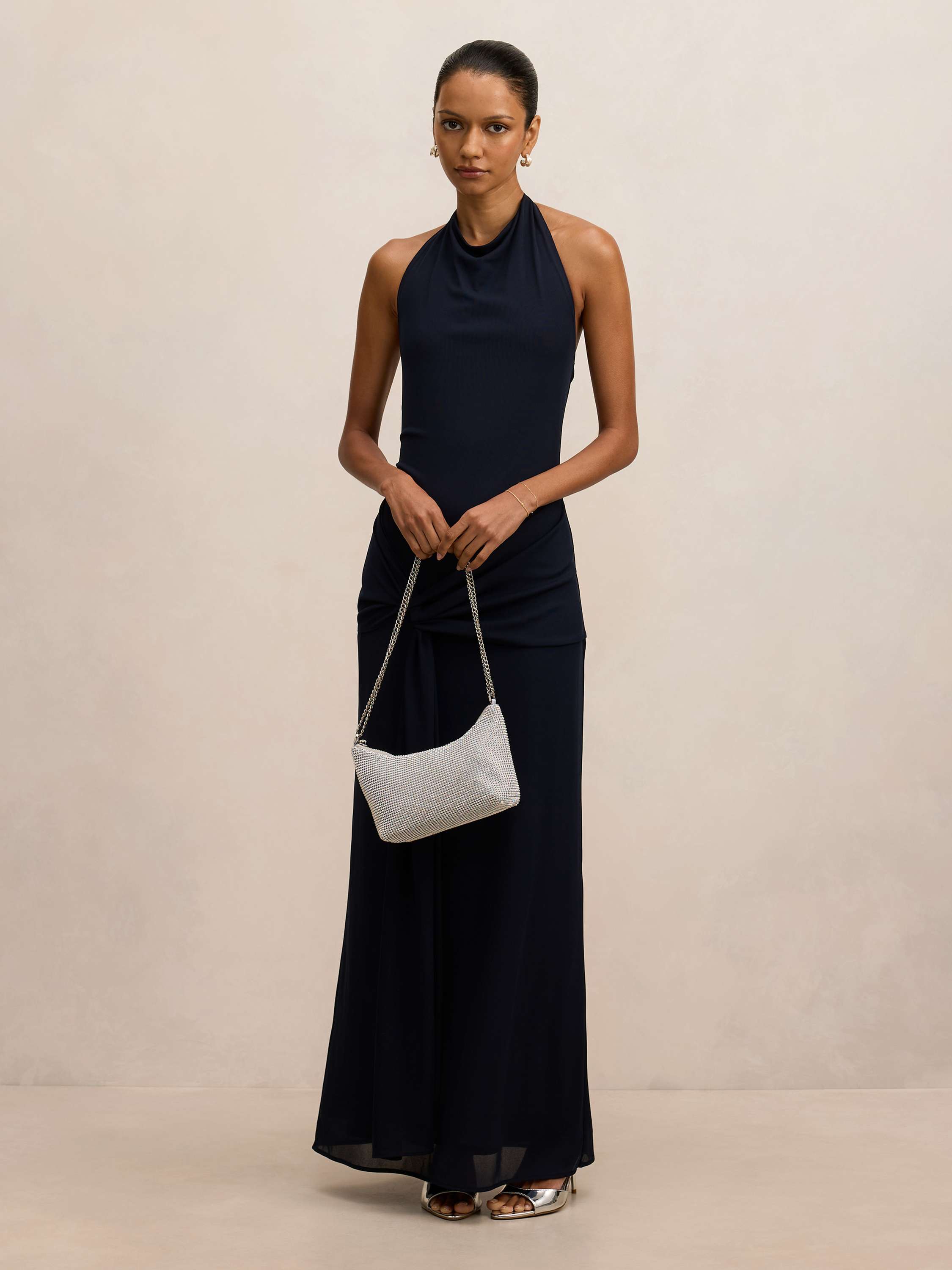 Abby Petite Halter Maxi Dress