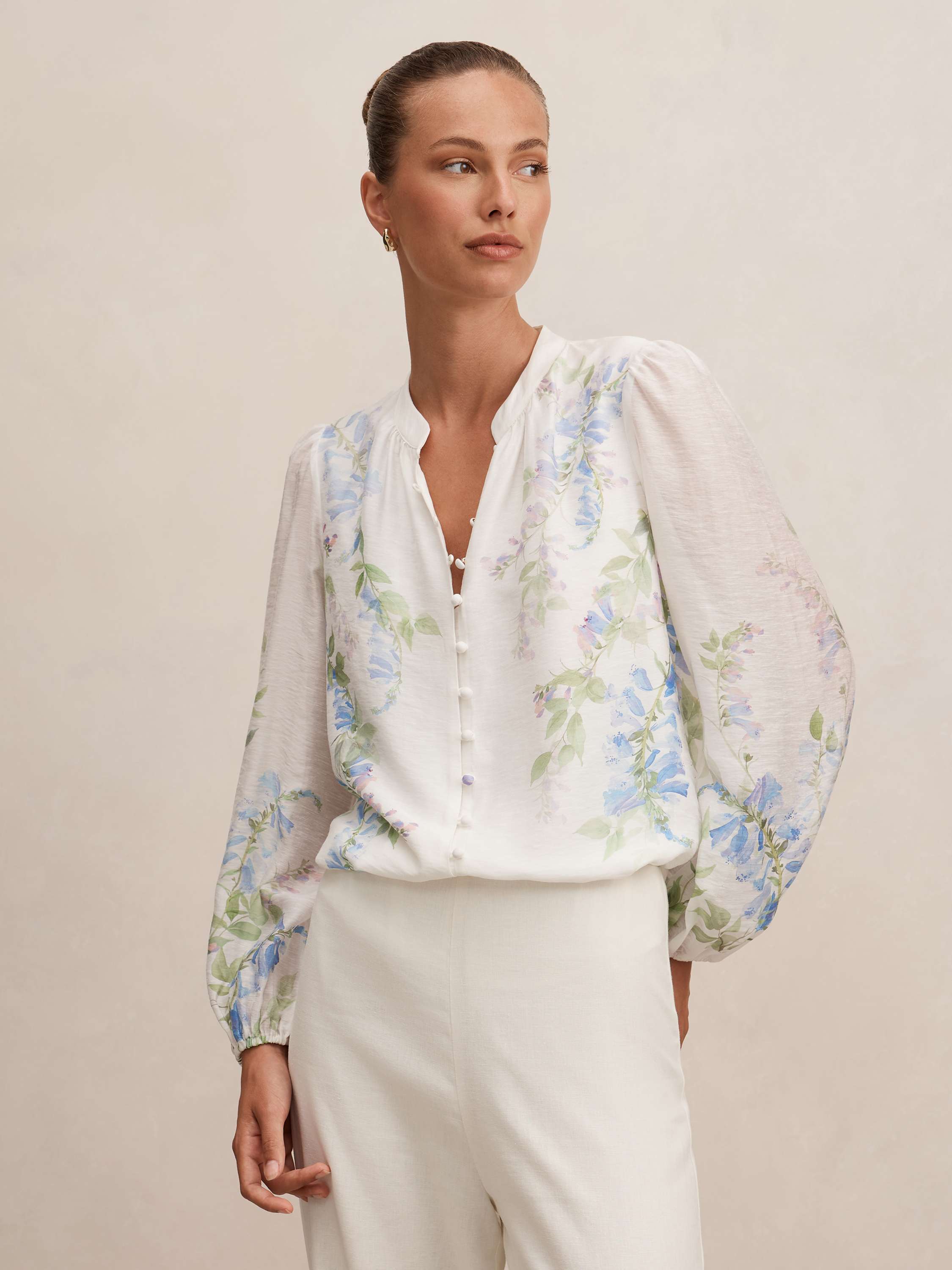 Dove Placement Print Blouse