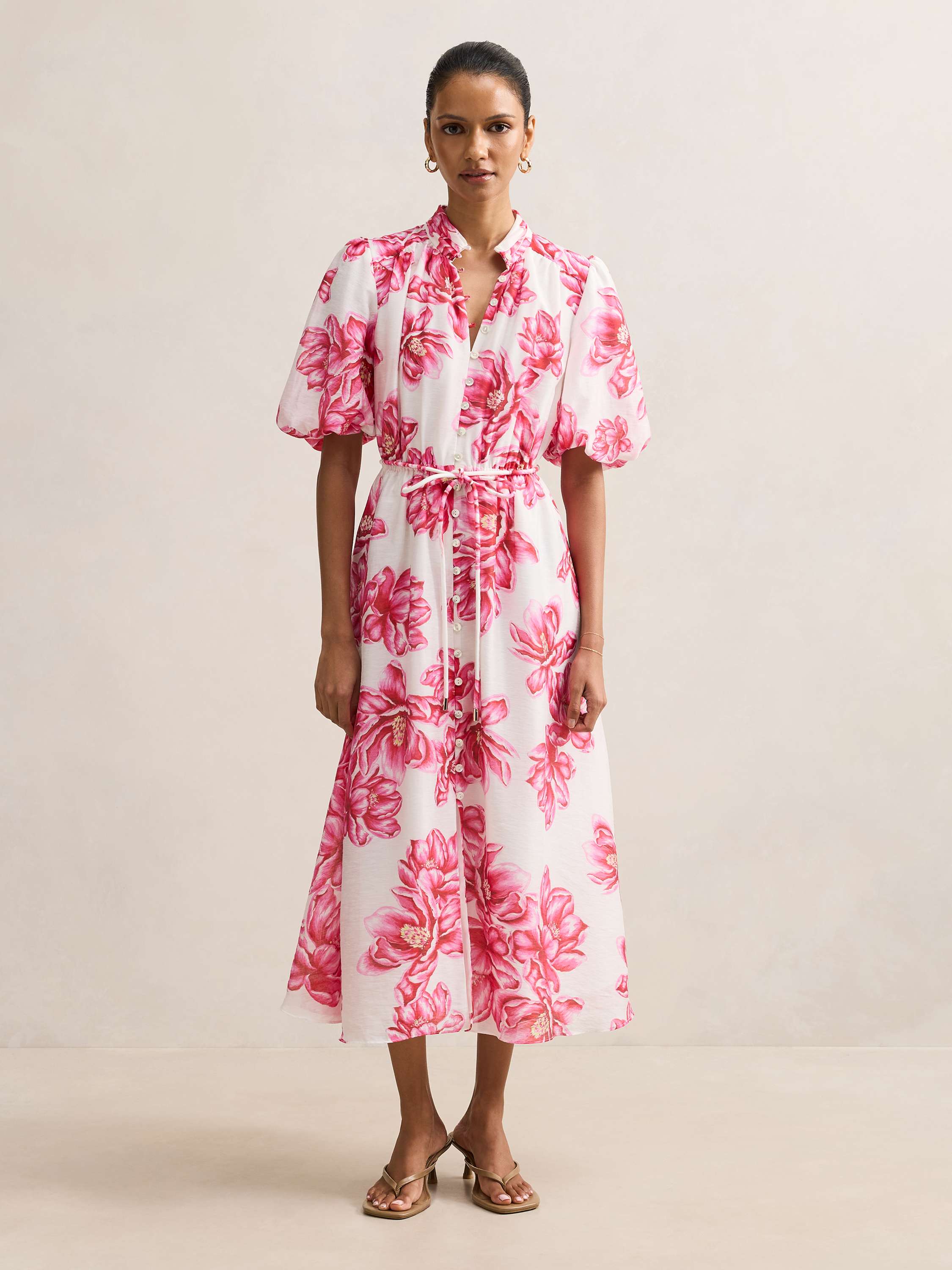 Macey Petite Printed Midi Dress