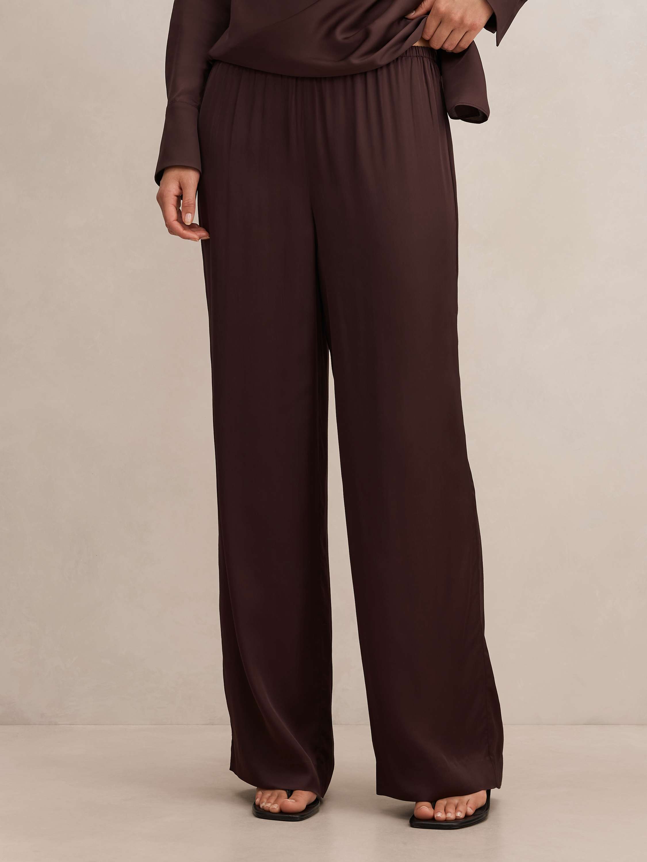 Maude Satin Wide Leg Pant