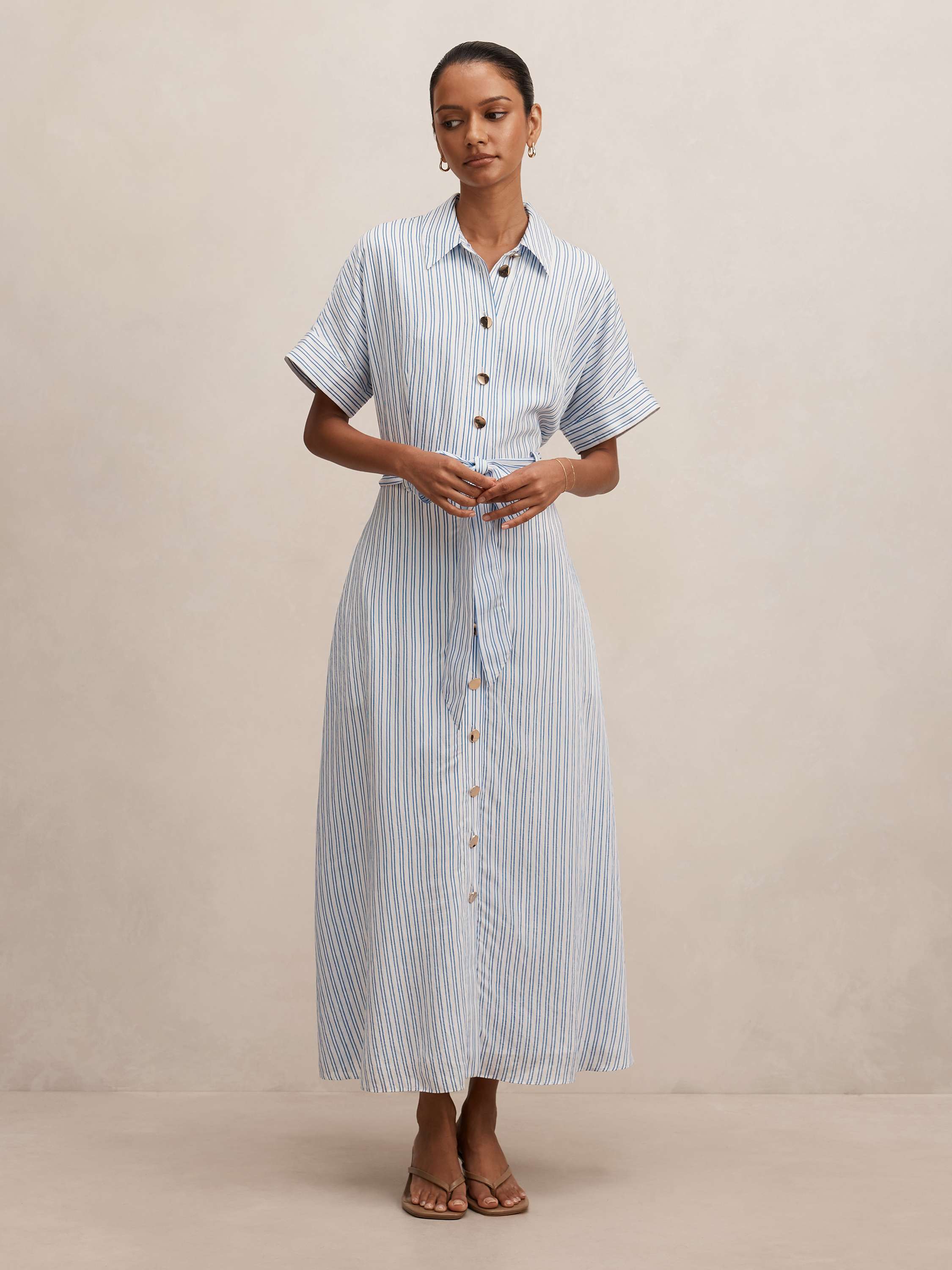 Emma Petite Stripe Midi Dress