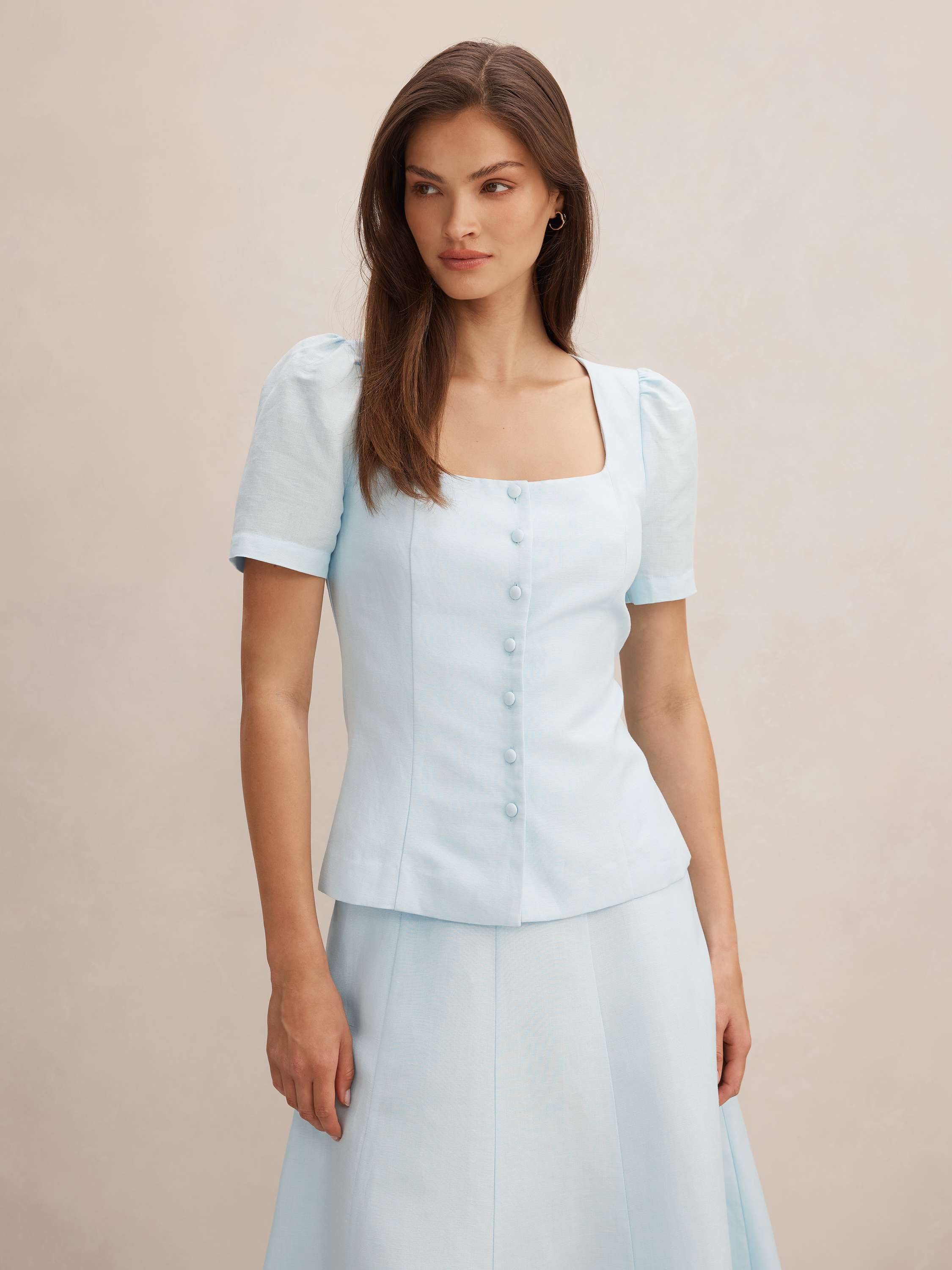 Arabella Scoop Short Sleeve Blouse