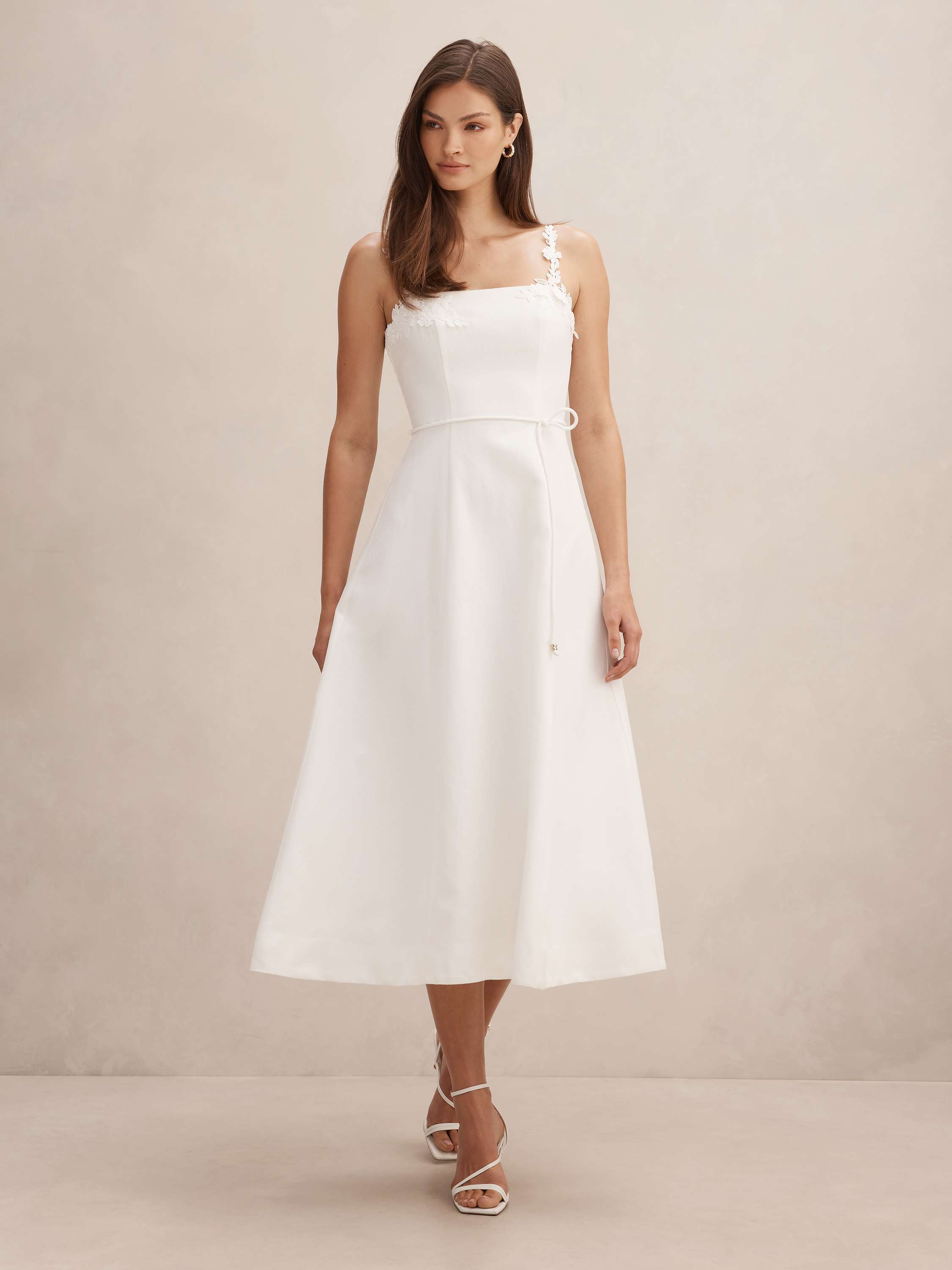 Rosie Flower Applique Midi