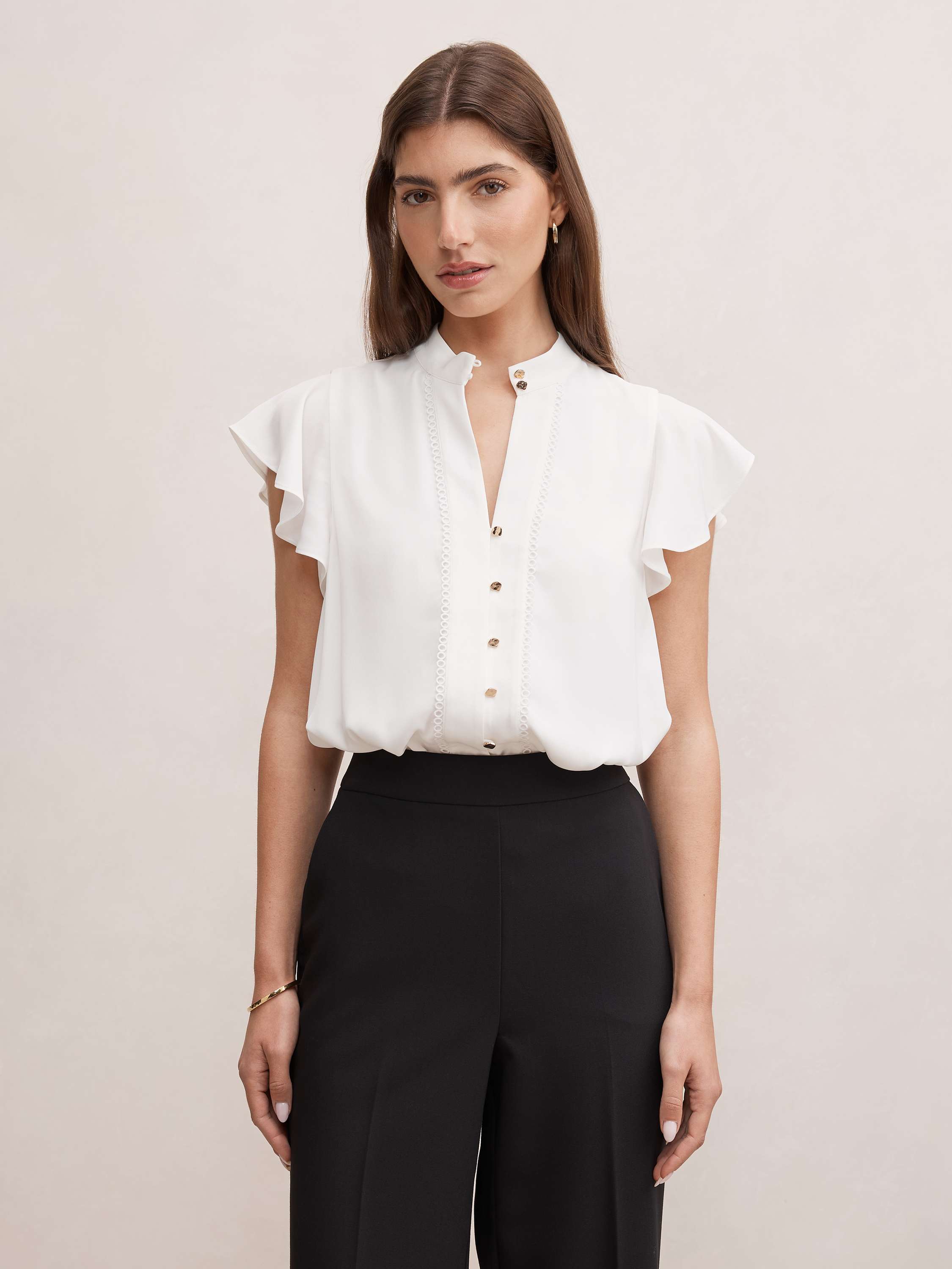 Jennie Flutter Sleeve Blouse