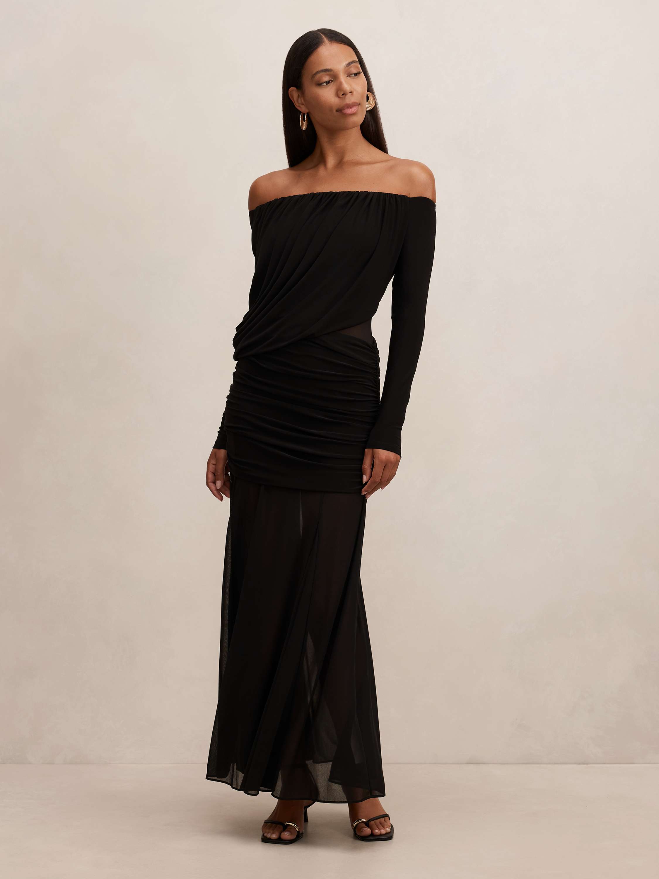 Belinda Bardot Draped Maxi Dress