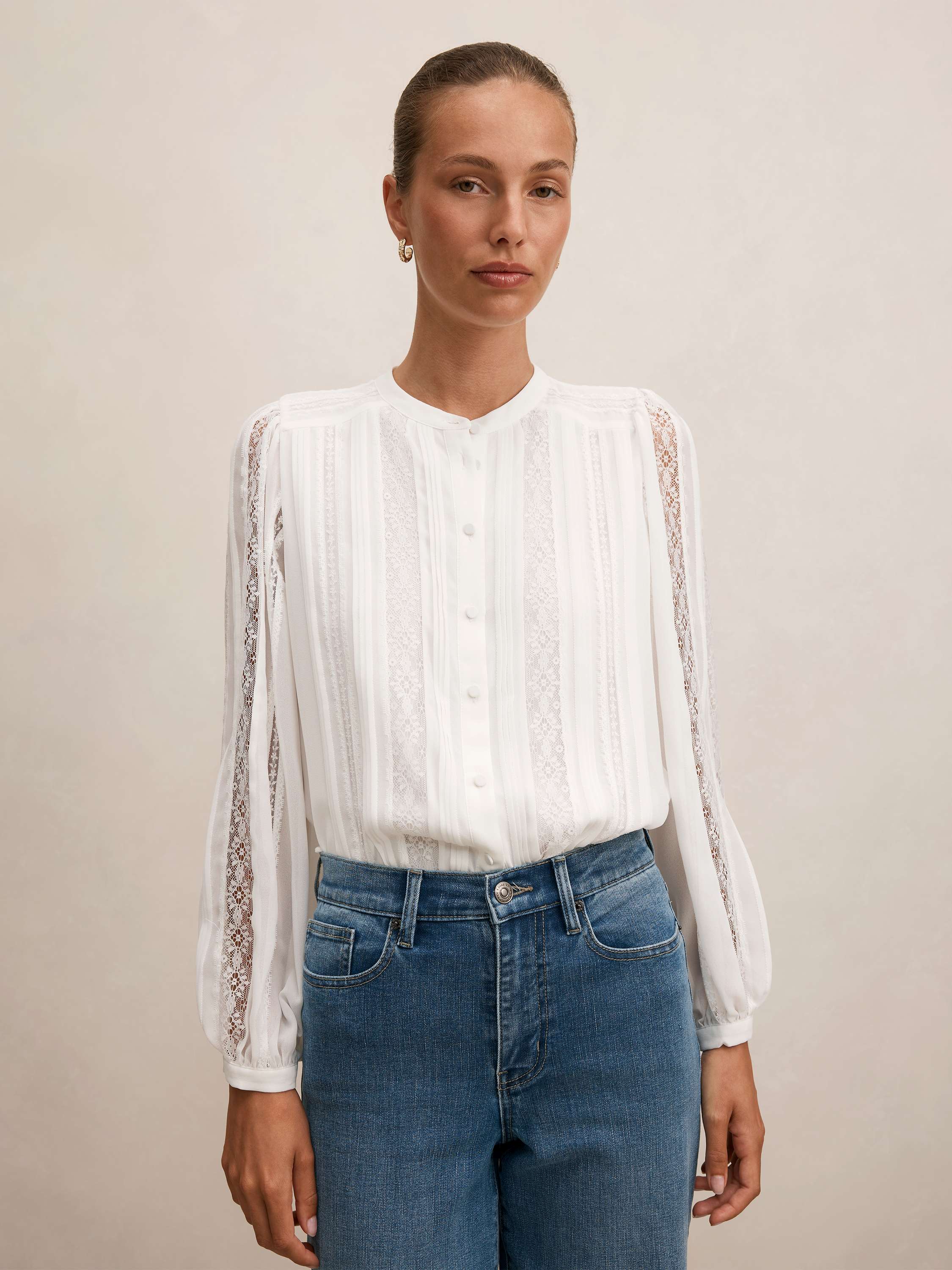Alexis Lace Trim Blouse