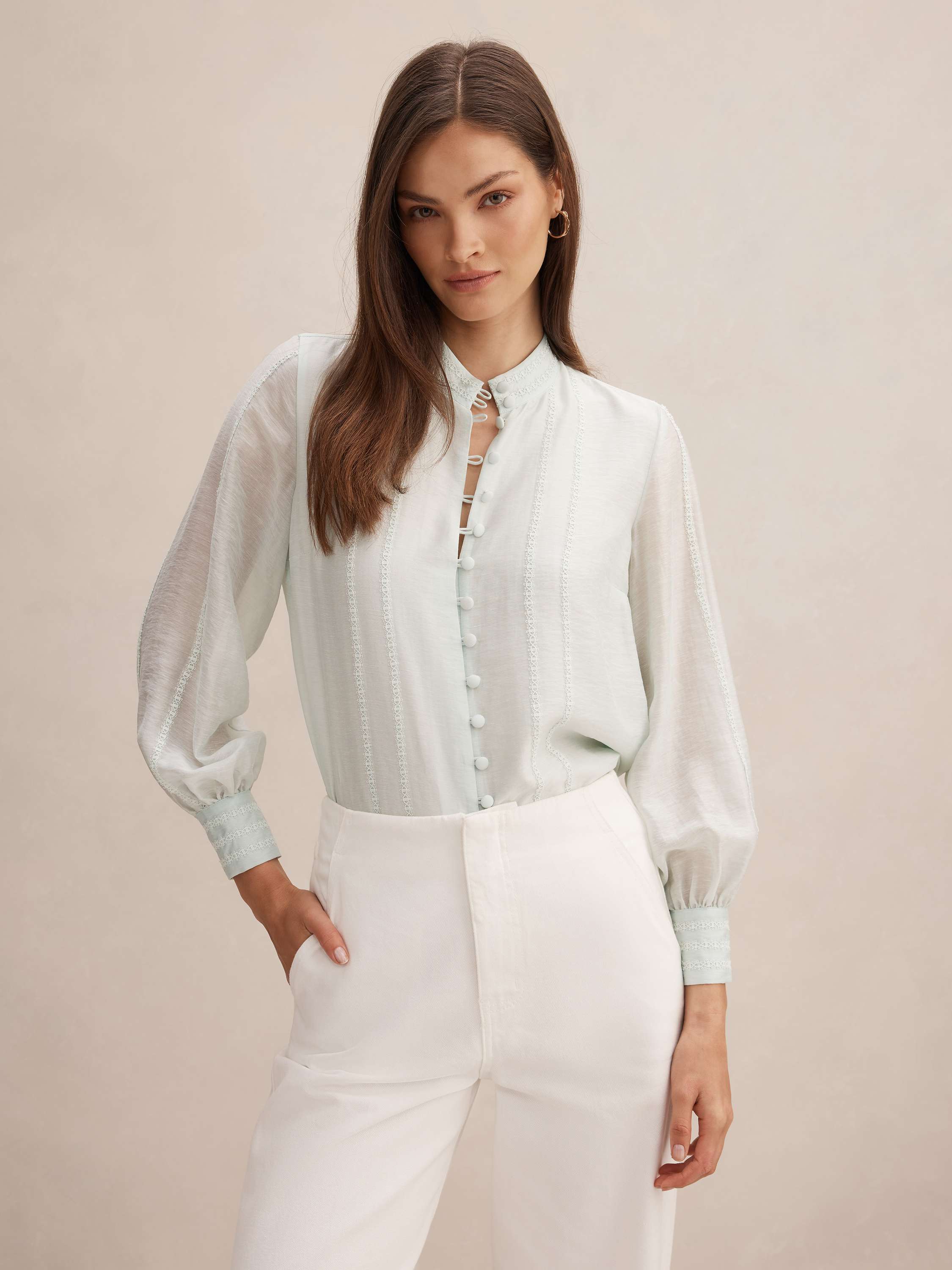 Astra Lace Trim Blouse