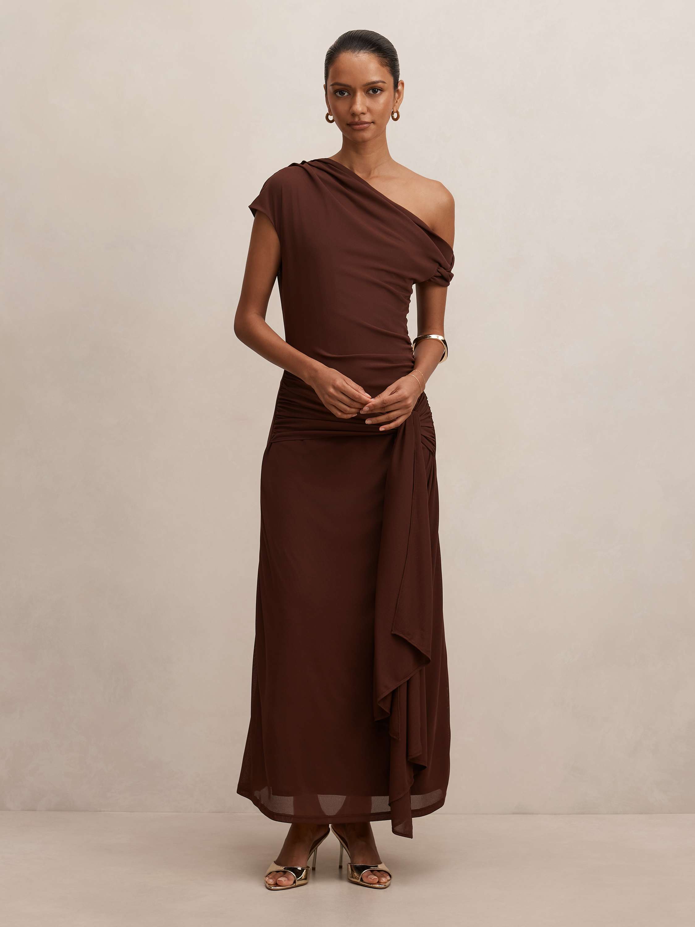 Piper Petite Tie Mesh Midi Dress