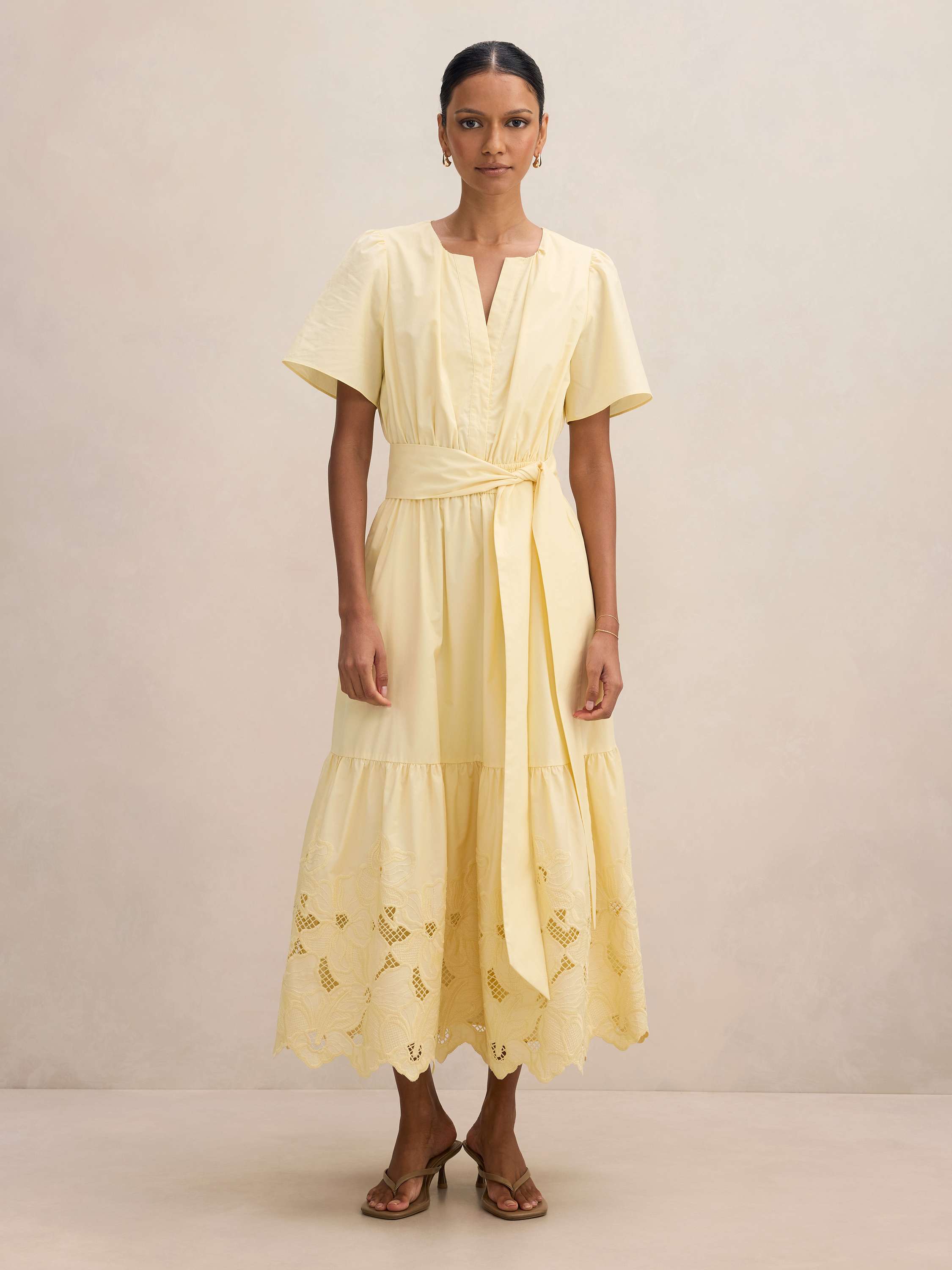 Charlotte Petite Embroidered Midi Dress